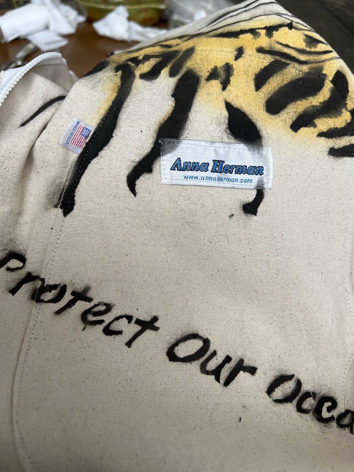 Other Endangered Species canvas Hoodie by Hermans Eco USA Size US XL / EU 56 / 4 - 5 Thumbnail