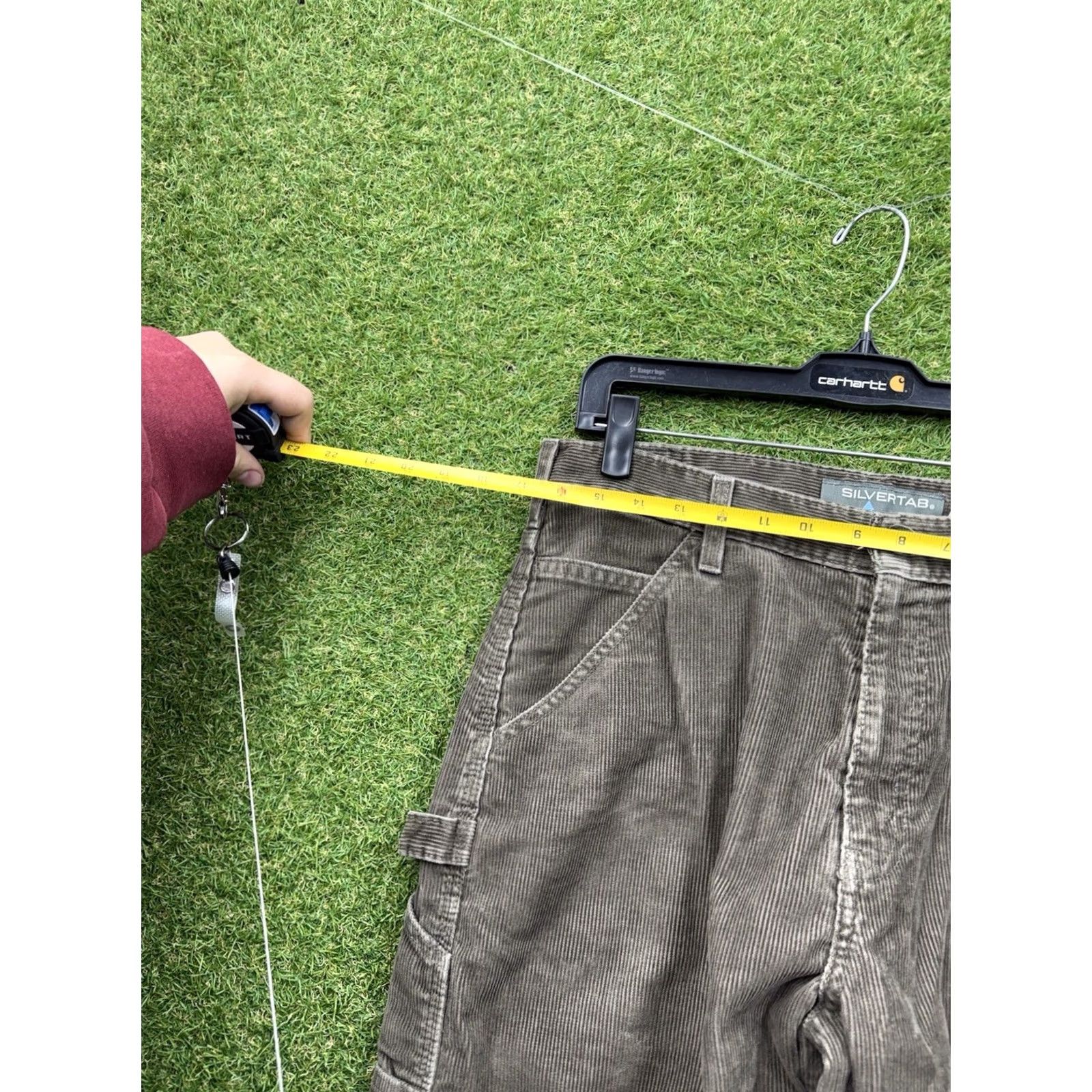 Levi's VINTAGE Levi's SilverTab Corduroy Pants Mens 32x34 Brown Carpenter Baggy 90s Grunge Streetwear Jeans Men Baggy Levi's Silvertab Size US 32 / EU 48 - 2 Thumbnail