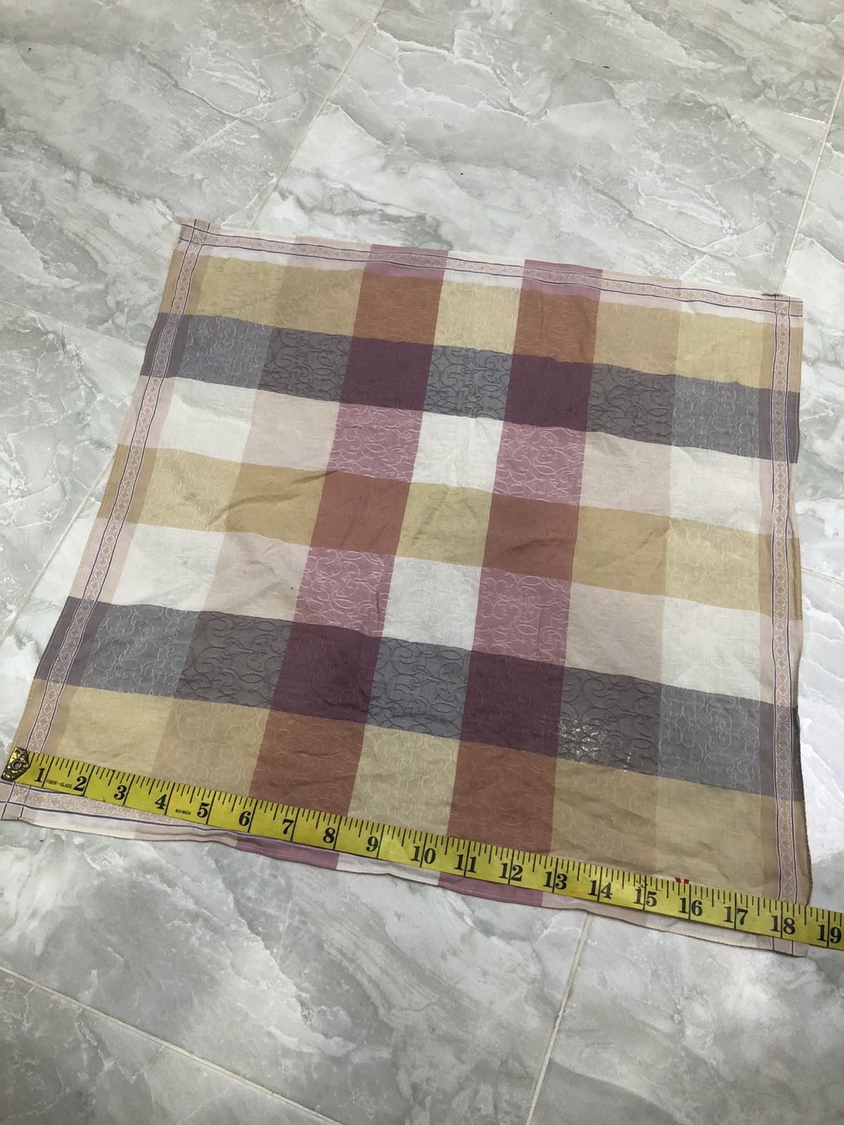Van Mr. VAN Jacquard-Style Vintage Check Pocket Square Size ONE SIZE - 5 Thumbnail