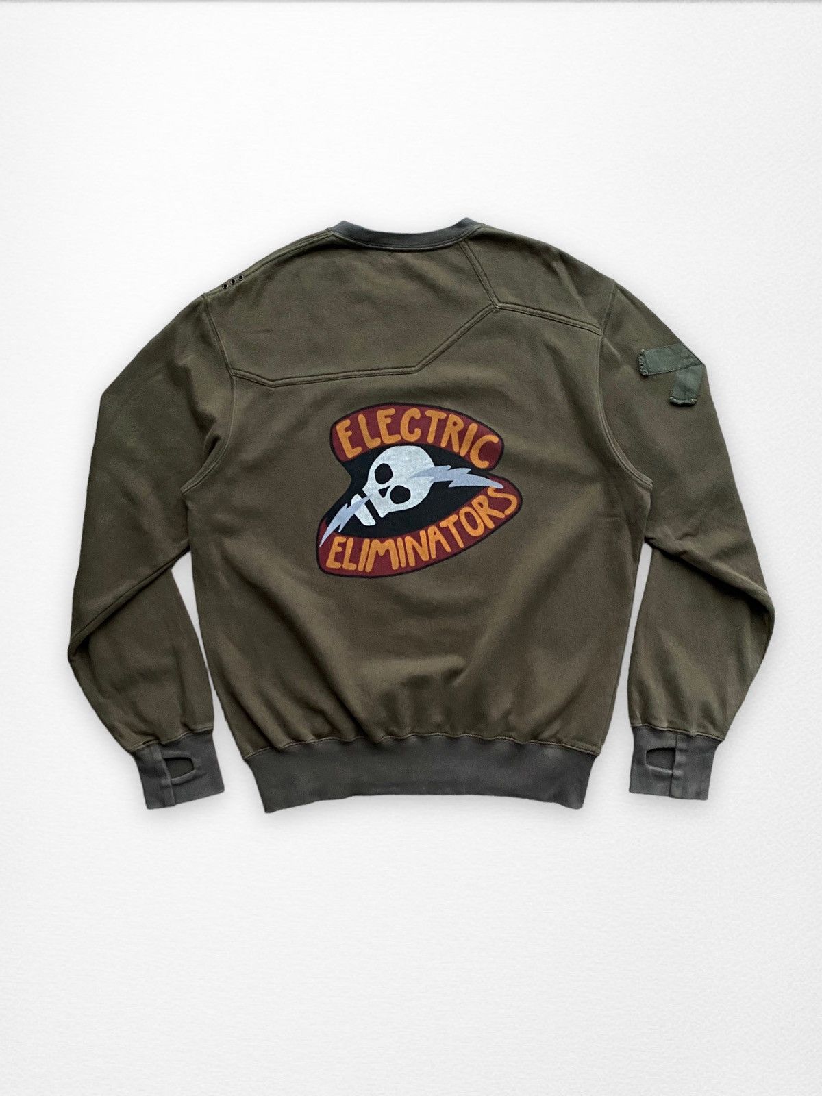 image of Maharishi Mhi Electric Vortex Sweatshirt in Khaki, Men's (Size Medium)