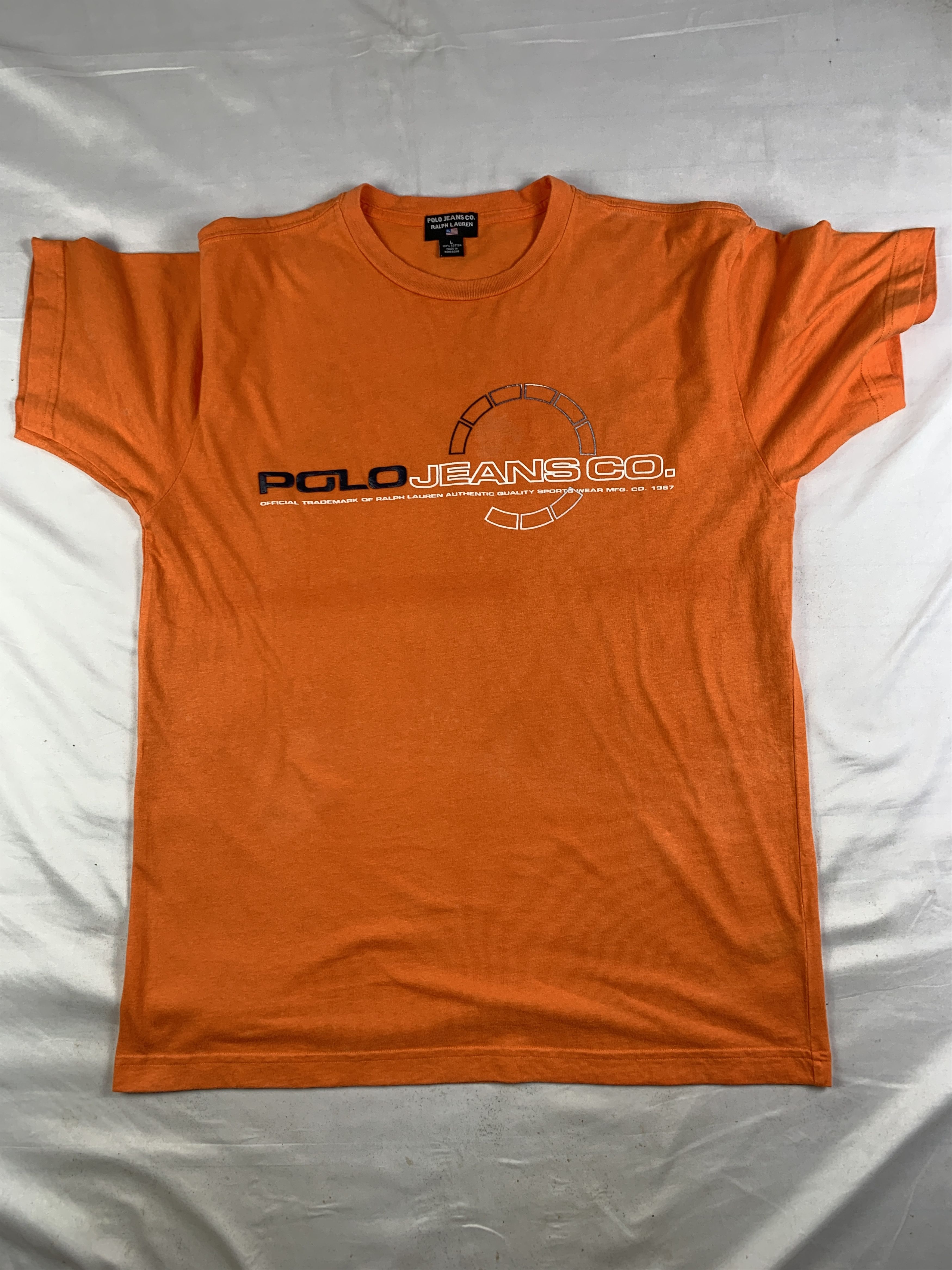 Polo Ralph Lauren Polo Jeans Co by Ralph Lauren Orange Surf Graphic Tee (L) Size US L / EU 52-54 / 3 - 2 Thumbnail