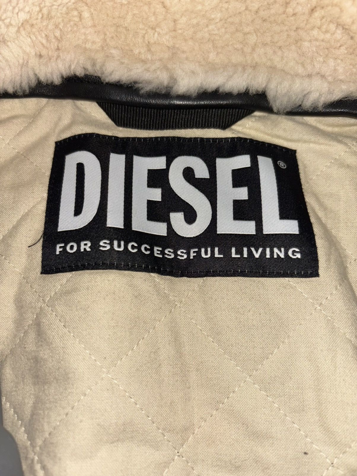 Diesel Leather jacket with fur Size US L / EU 52-54 / 3 - 3 Thumbnail