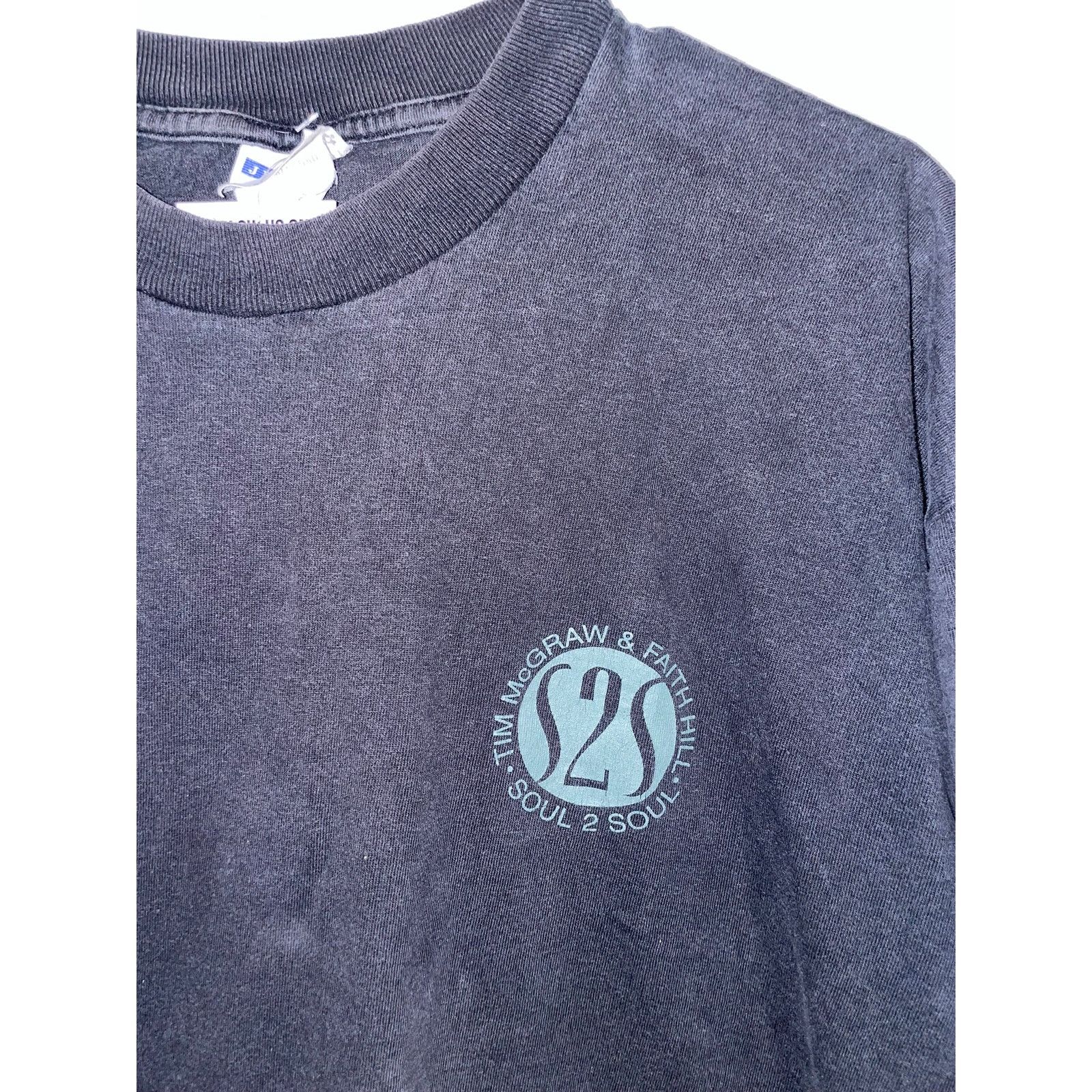 Jerzees Tim McGraw Shirt & Faith Hill Soul 2 Soul Band Concert XL Size US XL / EU 56 / 4 - 2 Thumbnail