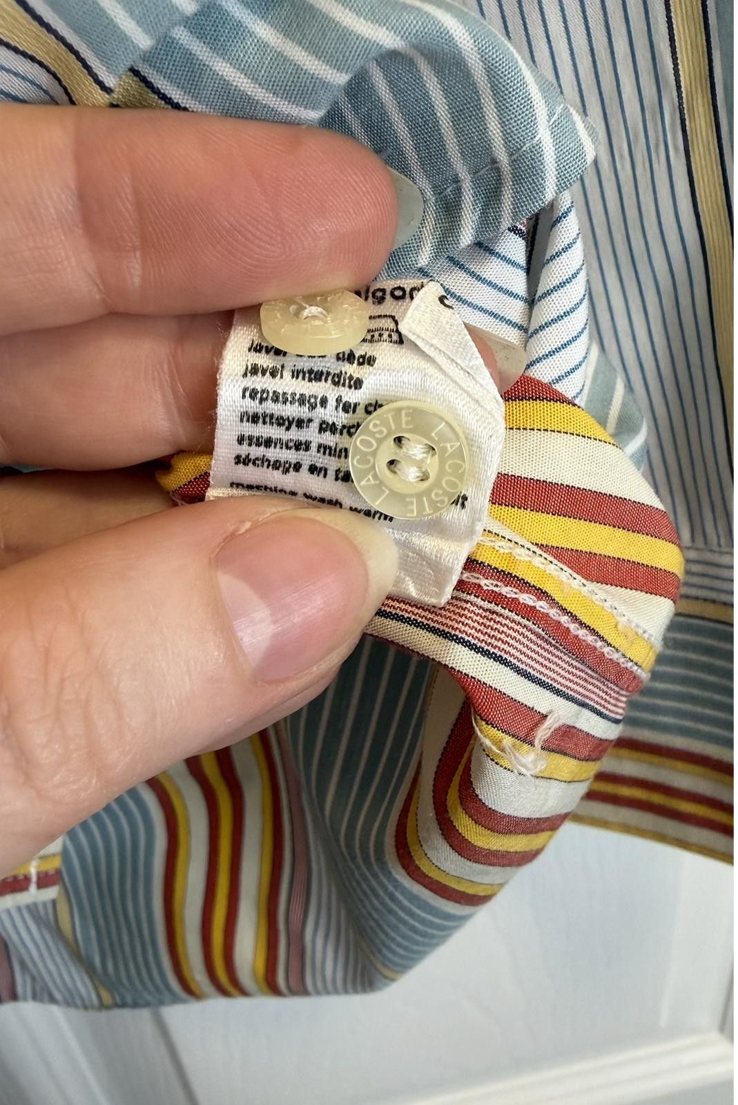 Lacoste Vintage Lacoste France Striped Button-Up Shirt 44 F5315 Fran Size US M / EU 48-50 / 2 - 4 Thumbnail