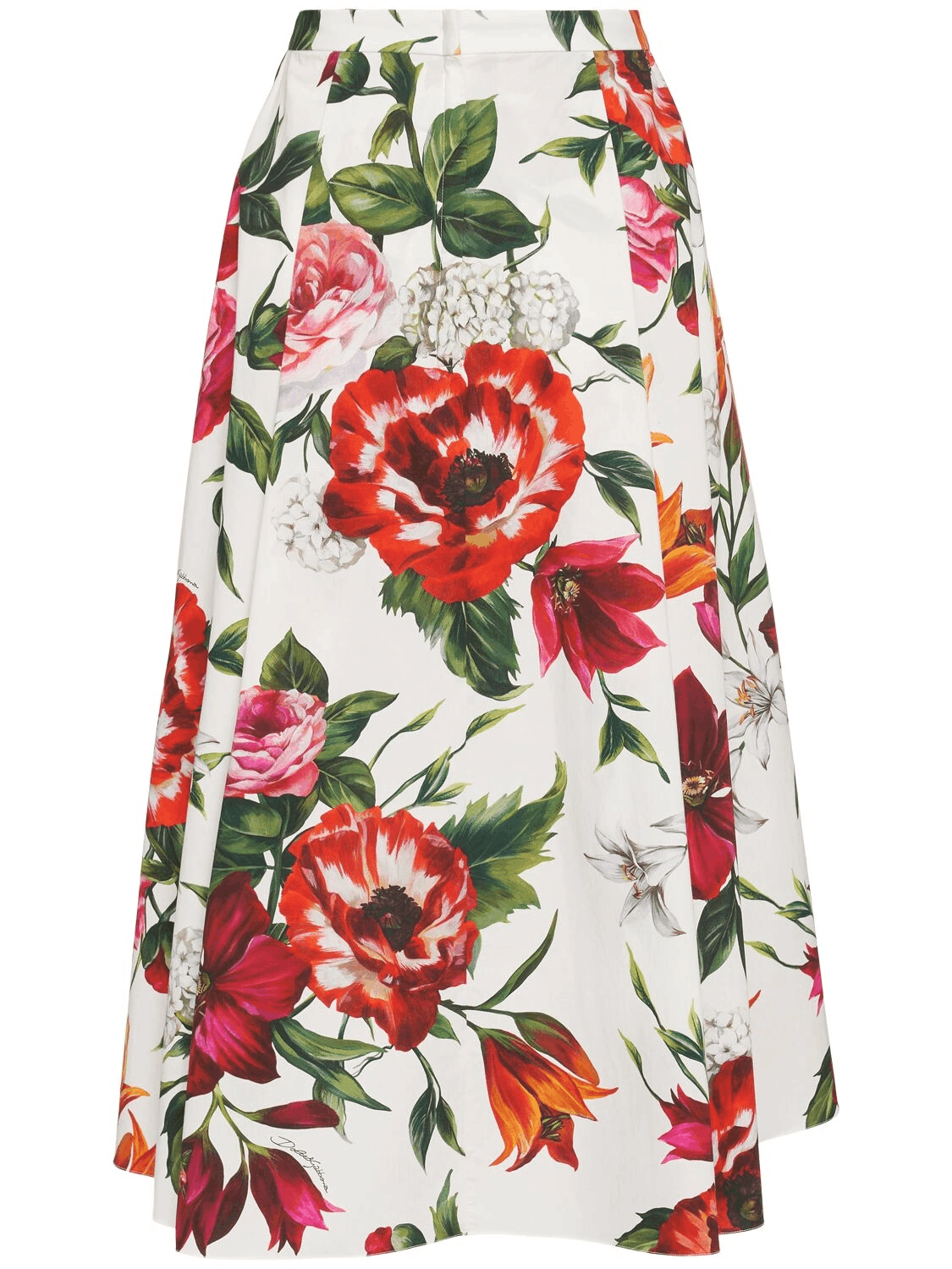 DOLCE&GABBANA $1345 White Cotton Skirt New & Authentic
