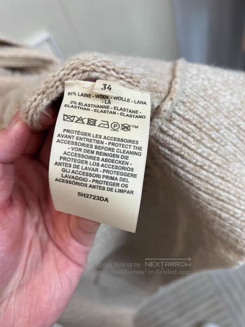 Hermes Hermes Solid color knitted cardigan jacket Size XXS / US 00 / IT 34 - 6 Thumbnail