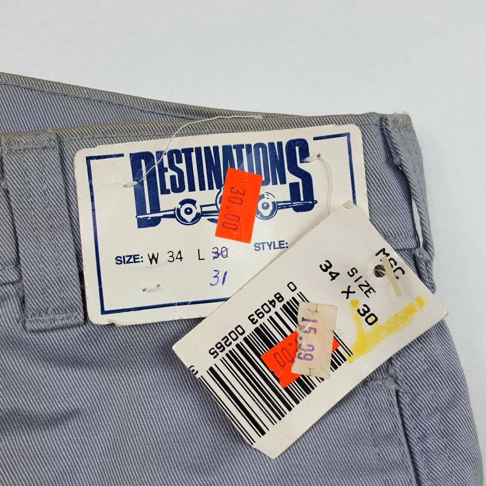Vintage VINTAGE Destinations Gray Tapered Pants Mens 34x31 Dress Pants Casual 80s Size US 34 / EU 50 - 5 Thumbnail