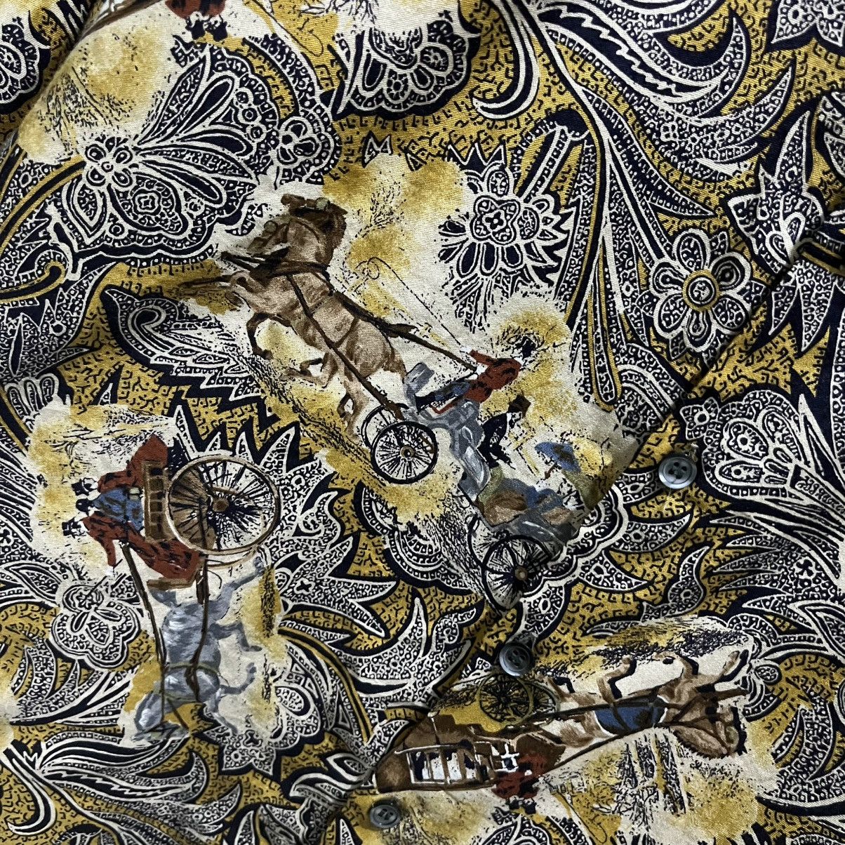 Issey Miyake Daumay — Ornate Paisley Carriage Print LS Shirt Size US L / EU 52-54 / 3 - 5 Thumbnail