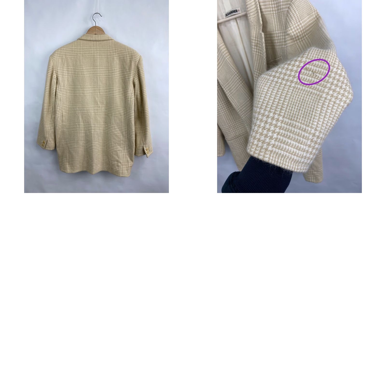 Jil Sander VINTAGE Jil Sander Blazer Womens Plus 40 Beige Angora Made in Italy Retro Y2K Rare Blazer size 40 Beige Womens Size S / US 4 / IT 40 - 8 Thumbnail