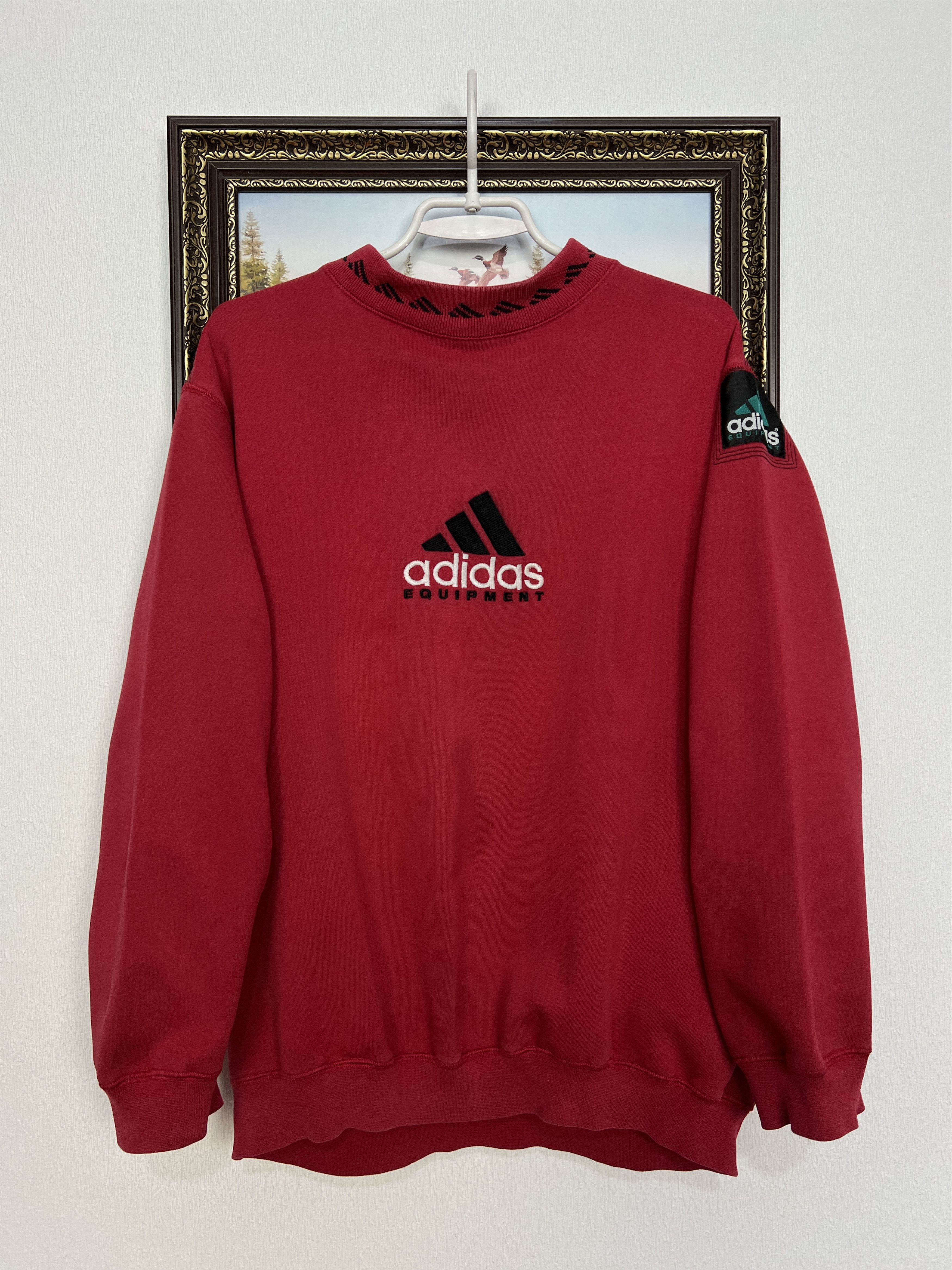 Adidas Vintage 90's Equipment Sweatshirt Big Logo Crewneck Rare Size US M / EU 48-50 / 2 - 1 Thumbnail