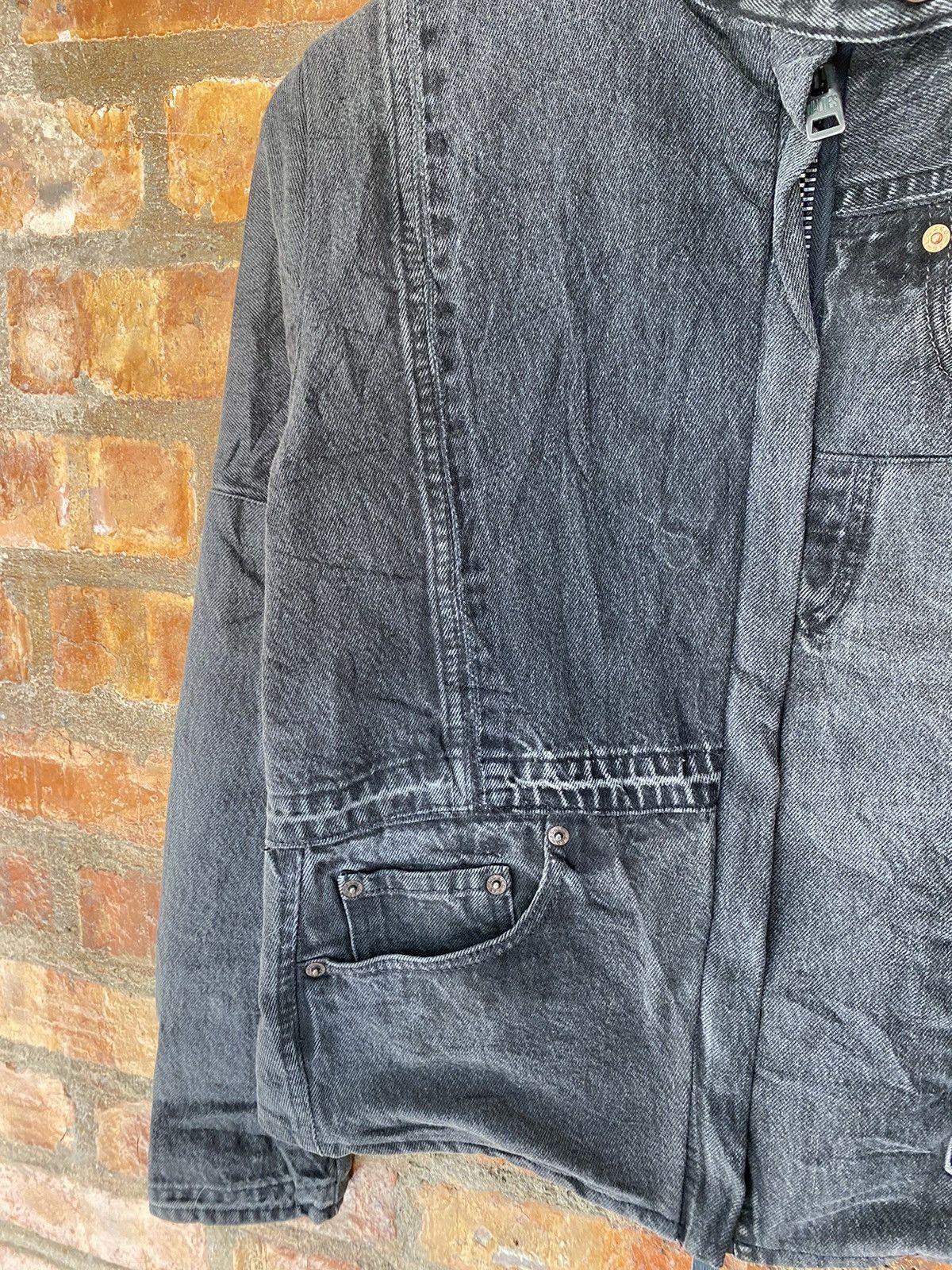 Japanese Brand × Nepenthes × Yasuyuki Ishii Vtg Cut and Rebuild Levis Ink Japan Waldes Zipper Size US XS / EU 42 / 0 - 7 Thumbnail
