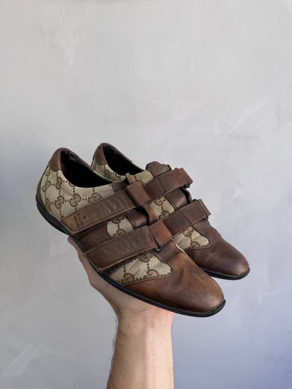 Gucci × Vintage Gucci Leather Vintage Monogram Sneakers Size US 7 / IT 37 - 1 Thumbnail
