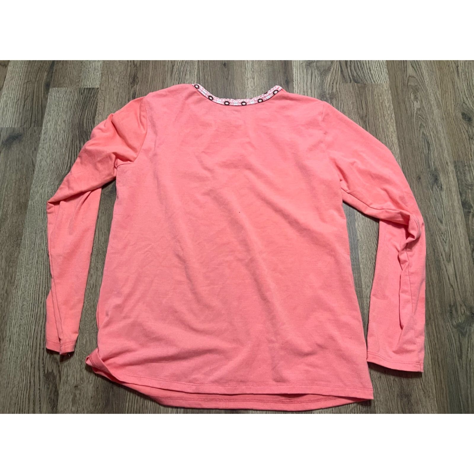 Lands' End Lands' End Pajama Set Womens Small Long Sleeve Pull On Multicolor Pink Black White Size S / US 4 / IT 40 - 4 Thumbnail