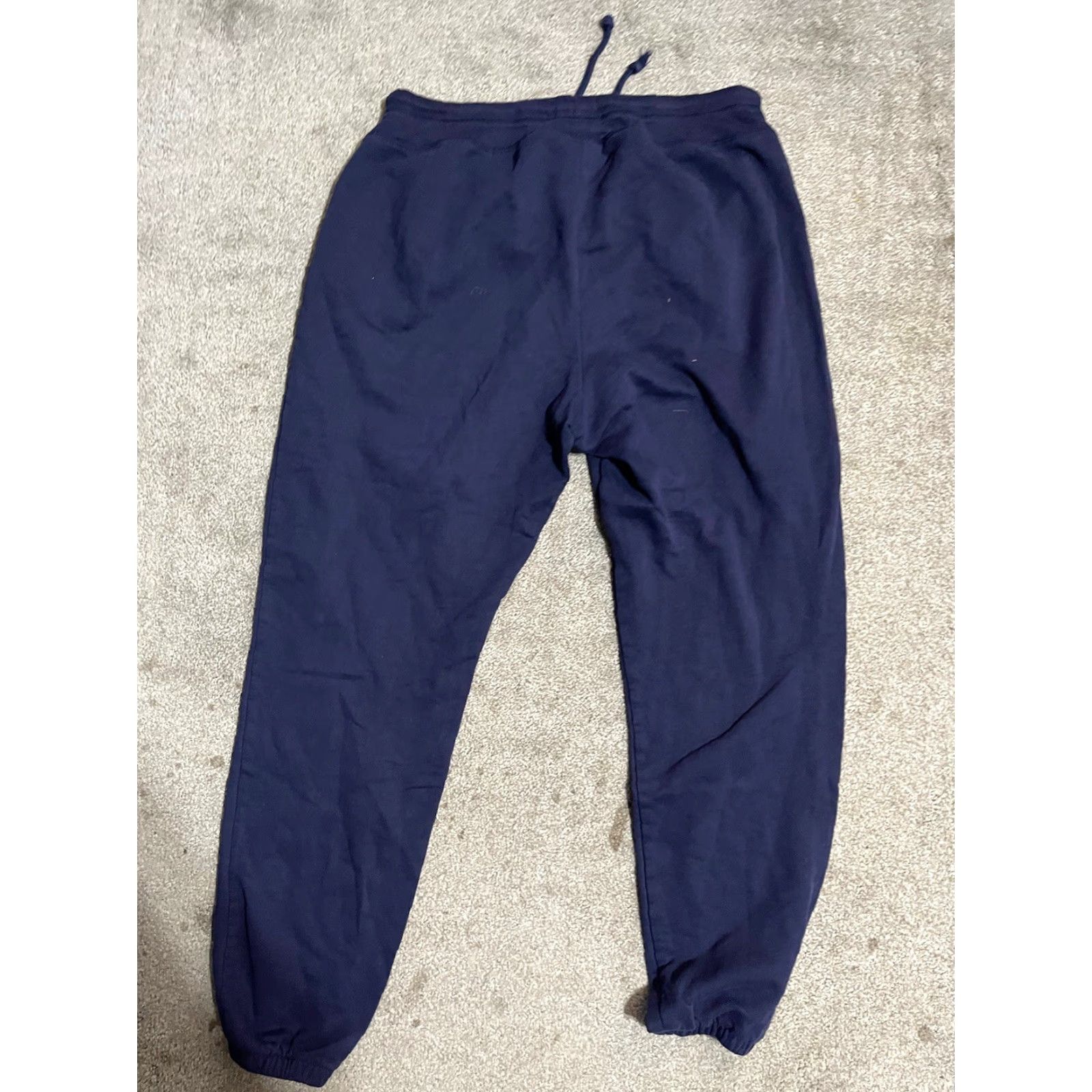 Gap VINTAGE Women’s Gap SweatPants Navy Blue Logo Solid Size Medium Lounge Size 32" / US 10 / IT 46 - 3 Thumbnail