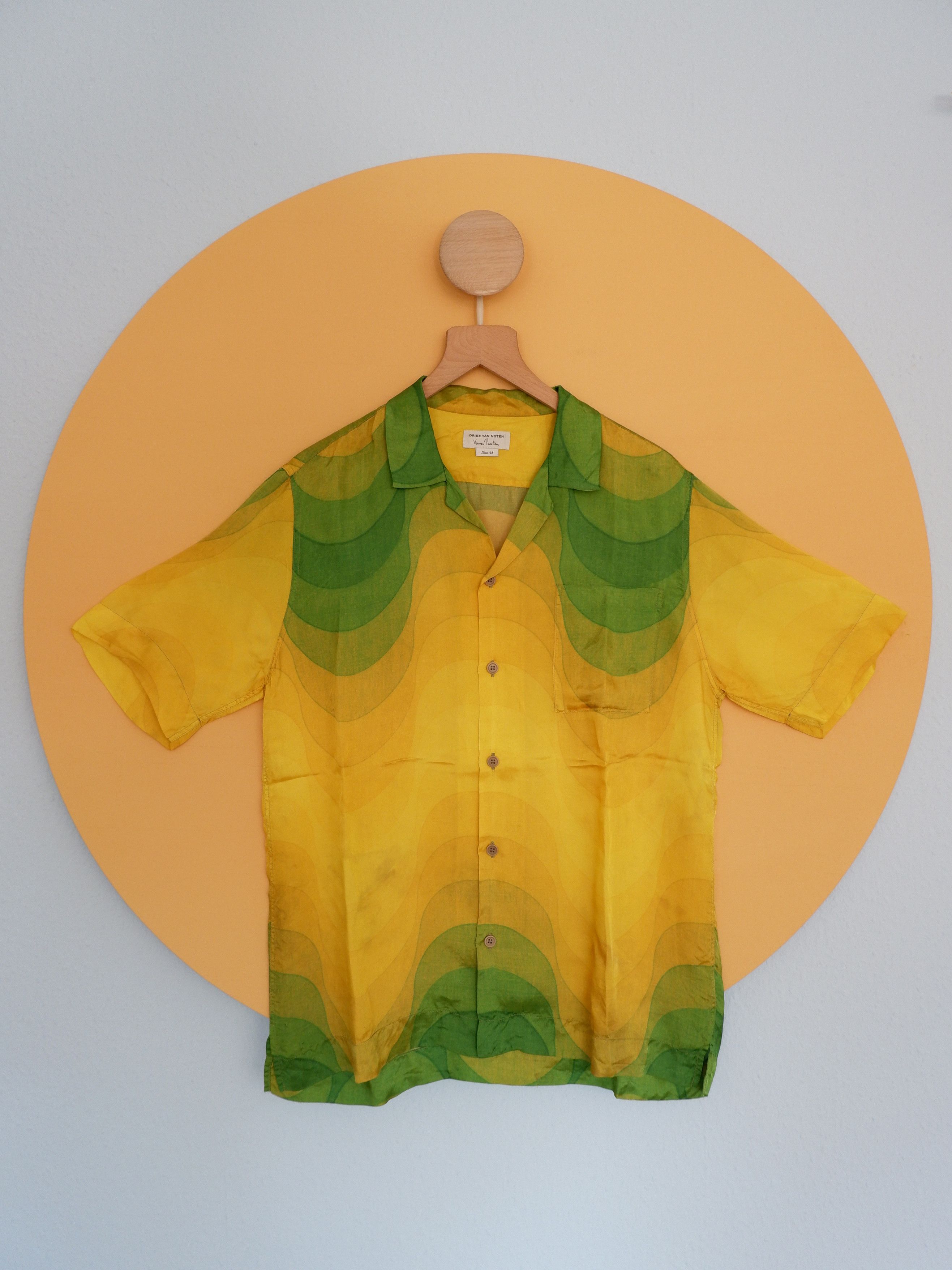 Dries Van Noten Tan Verner Panton Edition Wave Shirt | Grailed