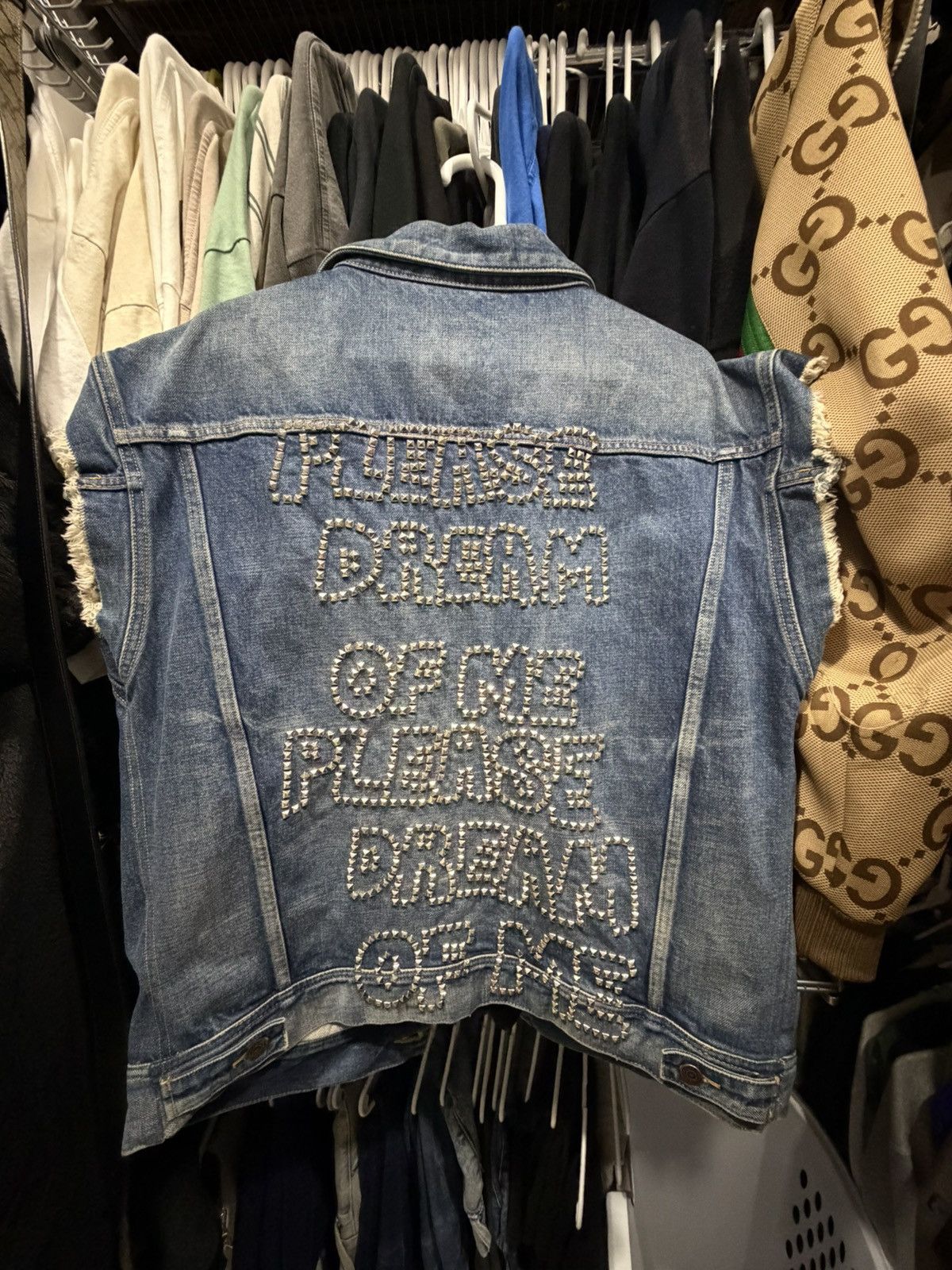Celine CELINE Studded Heavy Duty Men's Denim Vest Size US XL / EU 56 / 4 - 2 Thumbnail