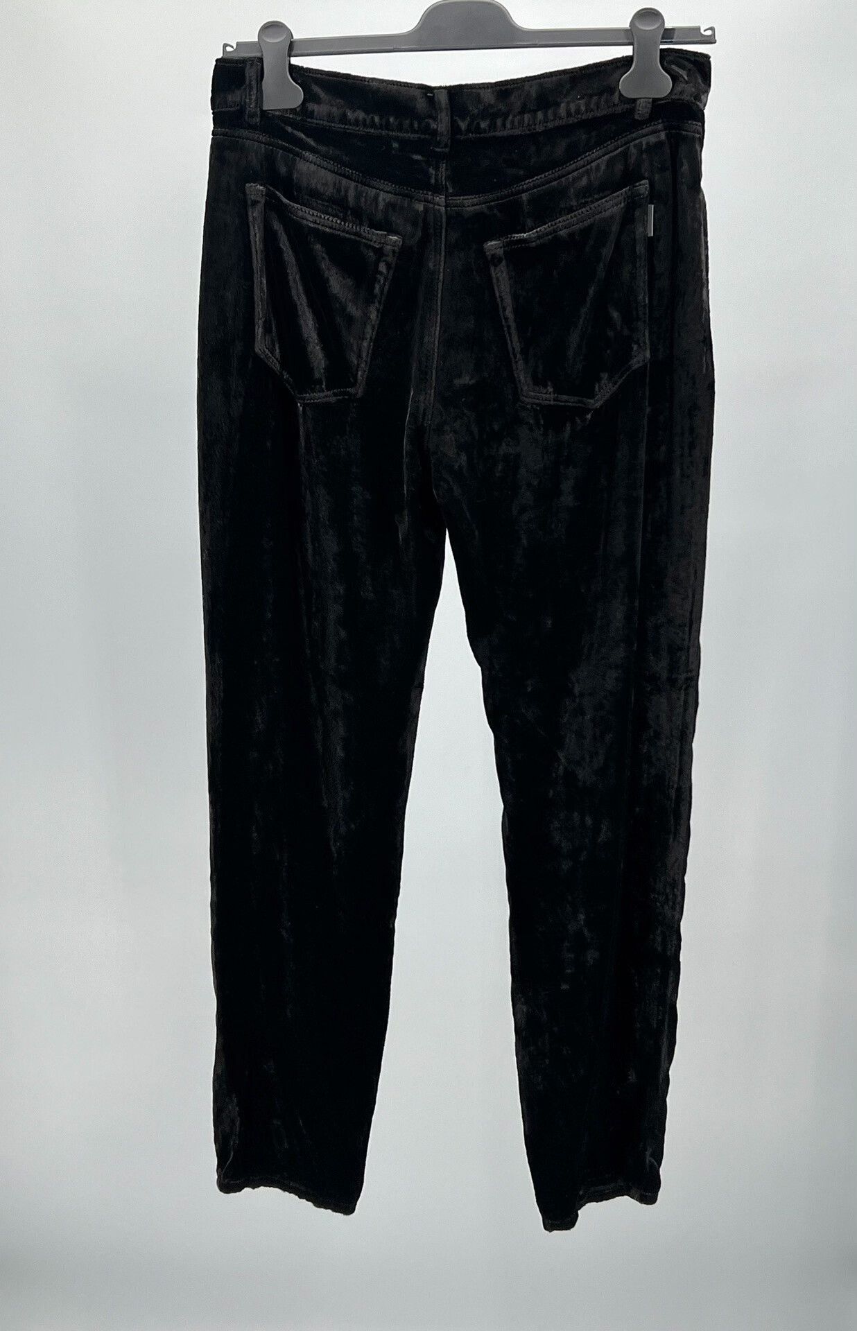Yves Saint Laurent YSL Men's Black Silk Blend Velvet Pants Size US 33 - 5 Thumbnail