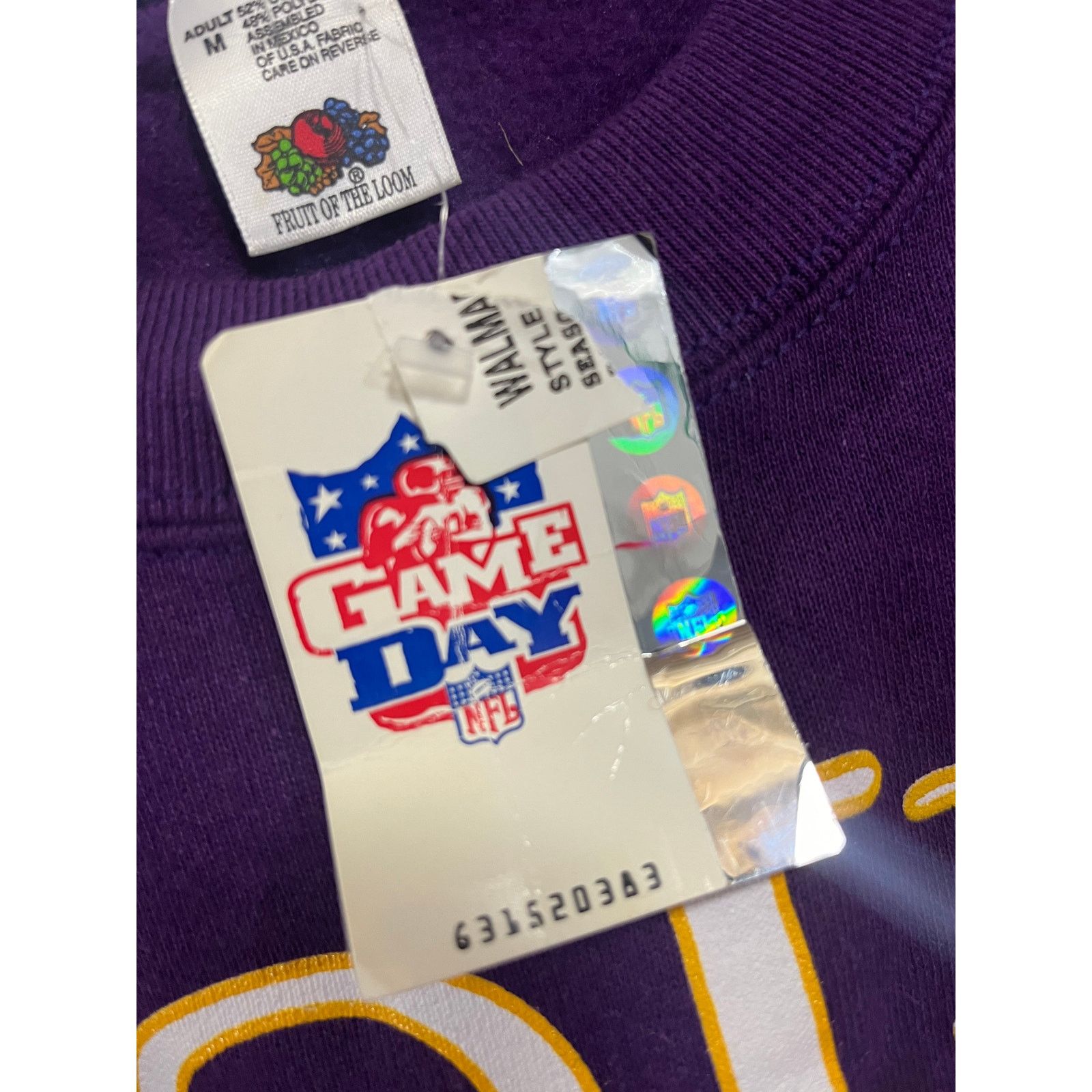 Fruit Of The Loom Rare Vintage Randy Moss Vikings Crewneck "Goin Vertical" Size US M / EU 48-50 / 2 - 5 Thumbnail