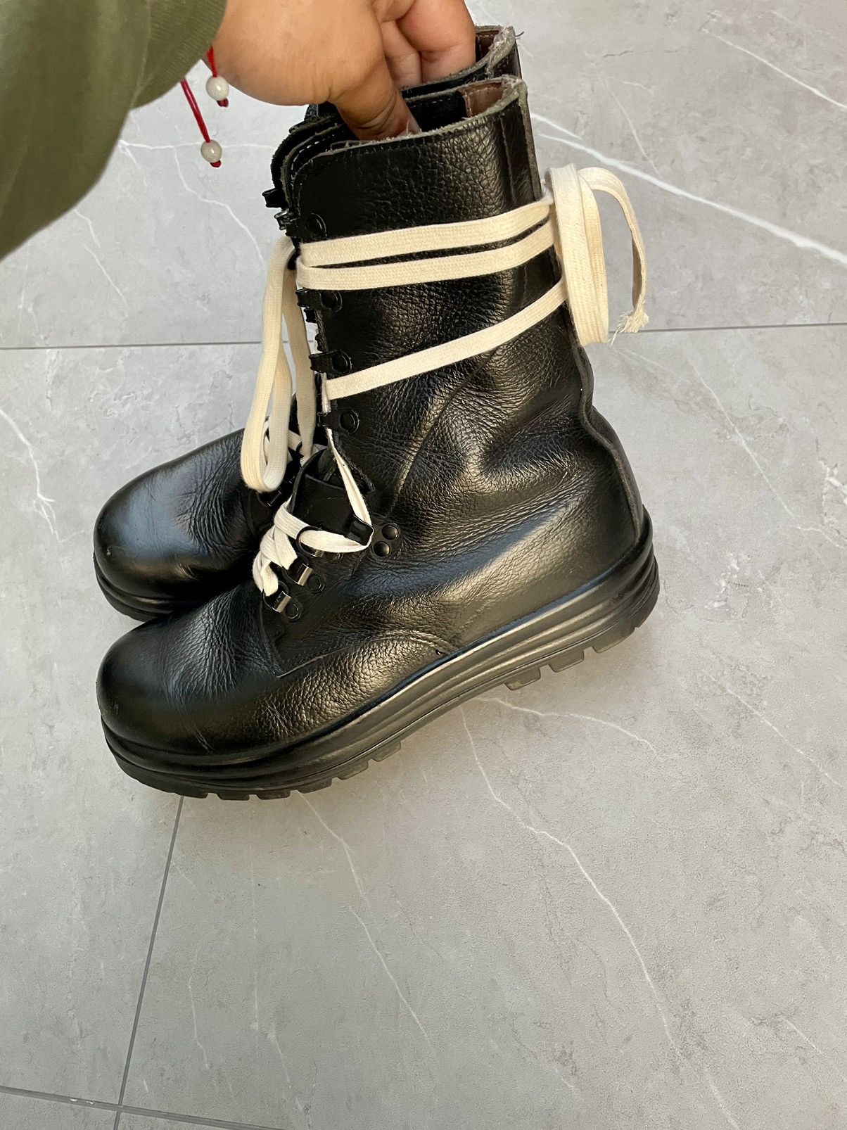 Vintage 1970s Vintage Military Black Leather Combat Boots Size US 8 / EU 41 - 11 Thumbnail