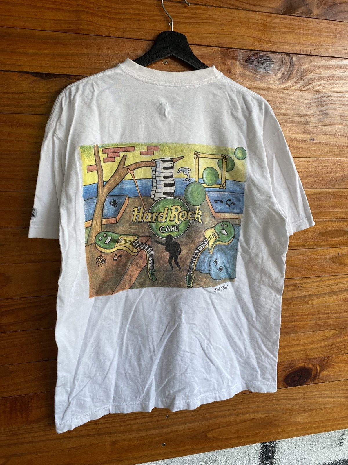 Hard Rock Cafe Vintage Hard Rock Cafe Madrid Heavy Tee White T-Shirt 1990s Size US M / EU 48-50 / 2 - 4 Thumbnail