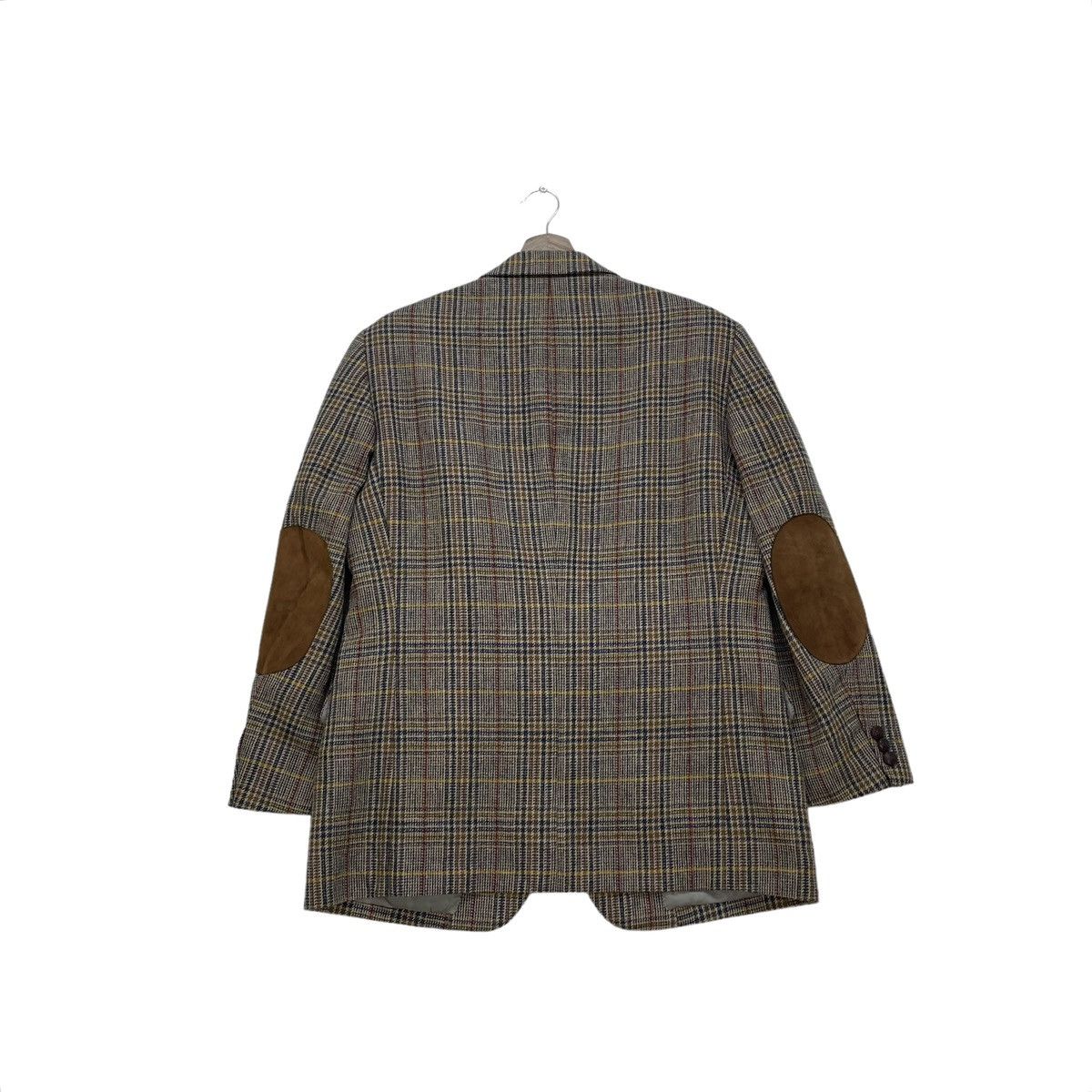 Burberry 🔥Vintage Burberrys Leather Part Checked Double Elbow Jacket Size US M / EU 48-50 / 2 - 3 Thumbnail