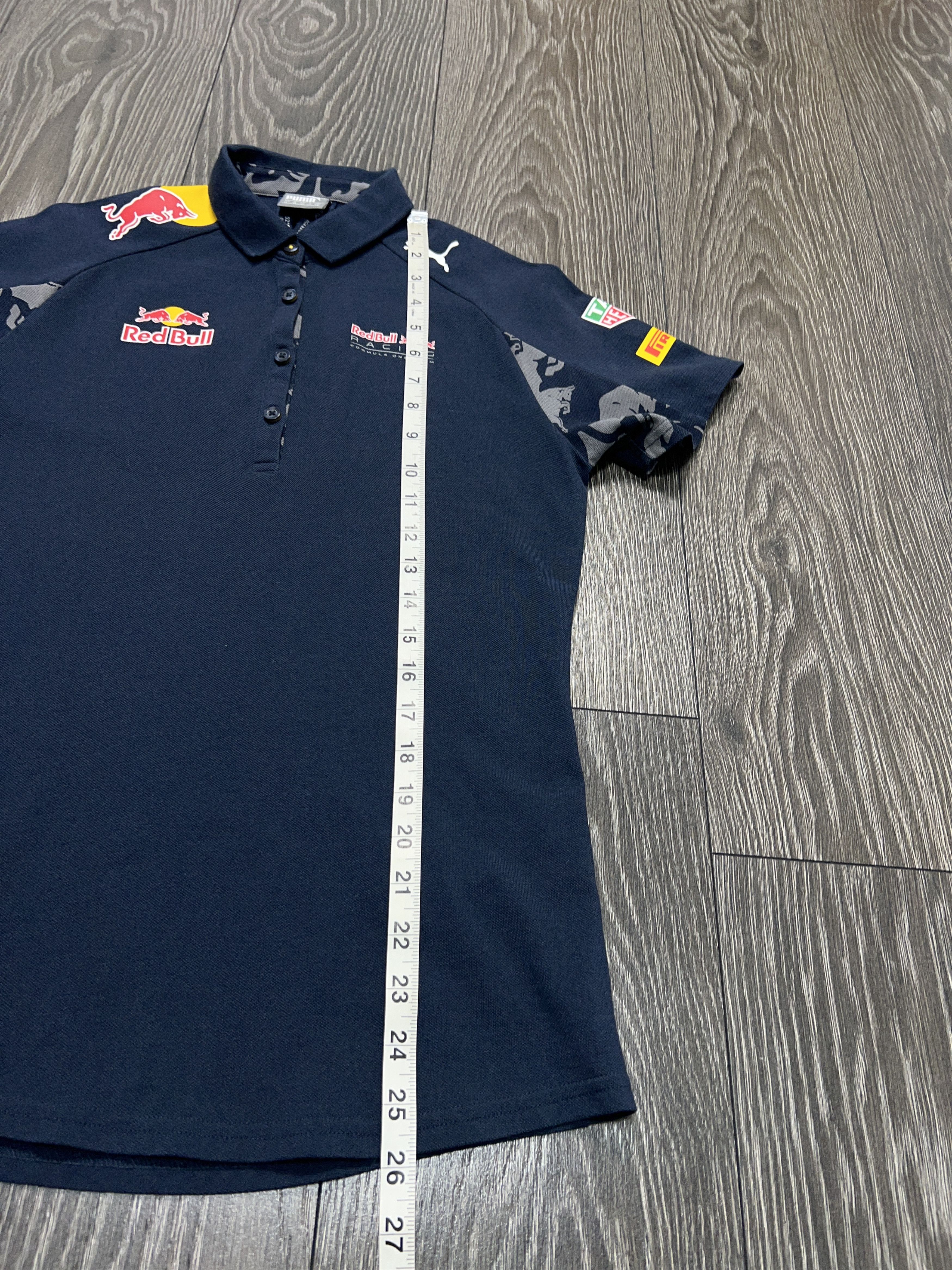 Red Bull Racing Puma Formula F1 Blue Polo T Shirt Tee Size M UK 12 Size M / US 6-8 / IT 42-44 - 9 Thumbnail