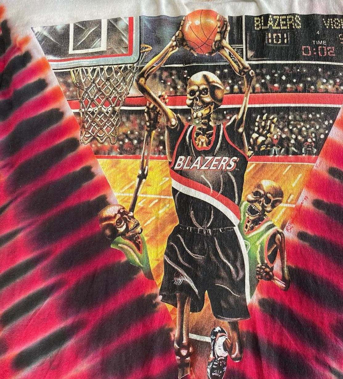 Grateful Dead × Hanes 1993 PORTLAND TRAILBLAZERS GRATEFUL Dead Single Stitch Size US XXL / EU 58 / 5 - 3 Thumbnail