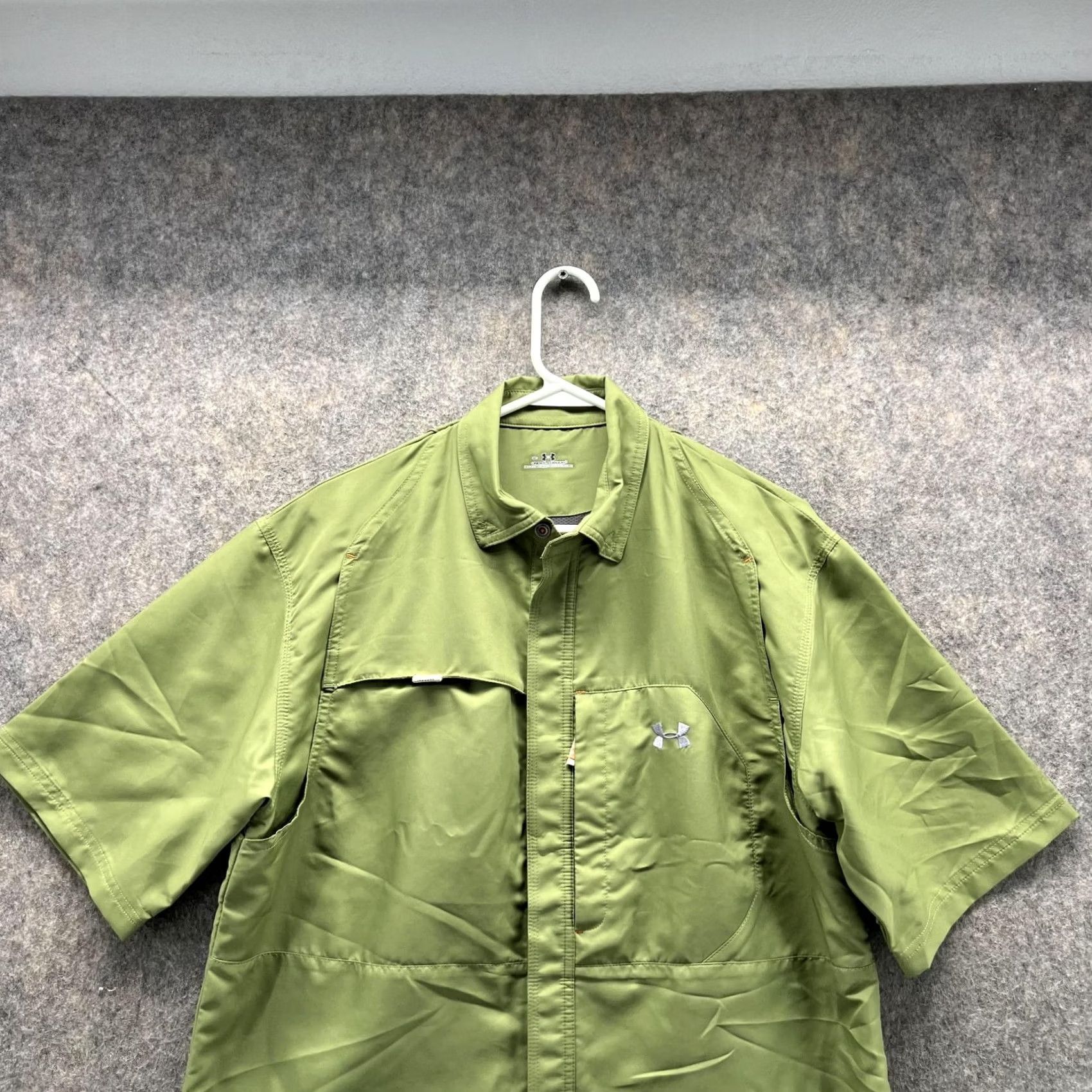 Under Armour Under Armour Shirt Men Medium Green Full Zip Polyester Casual UA Golf Shirt Size US M / EU 48-50 / 2 - 2 Thumbnail