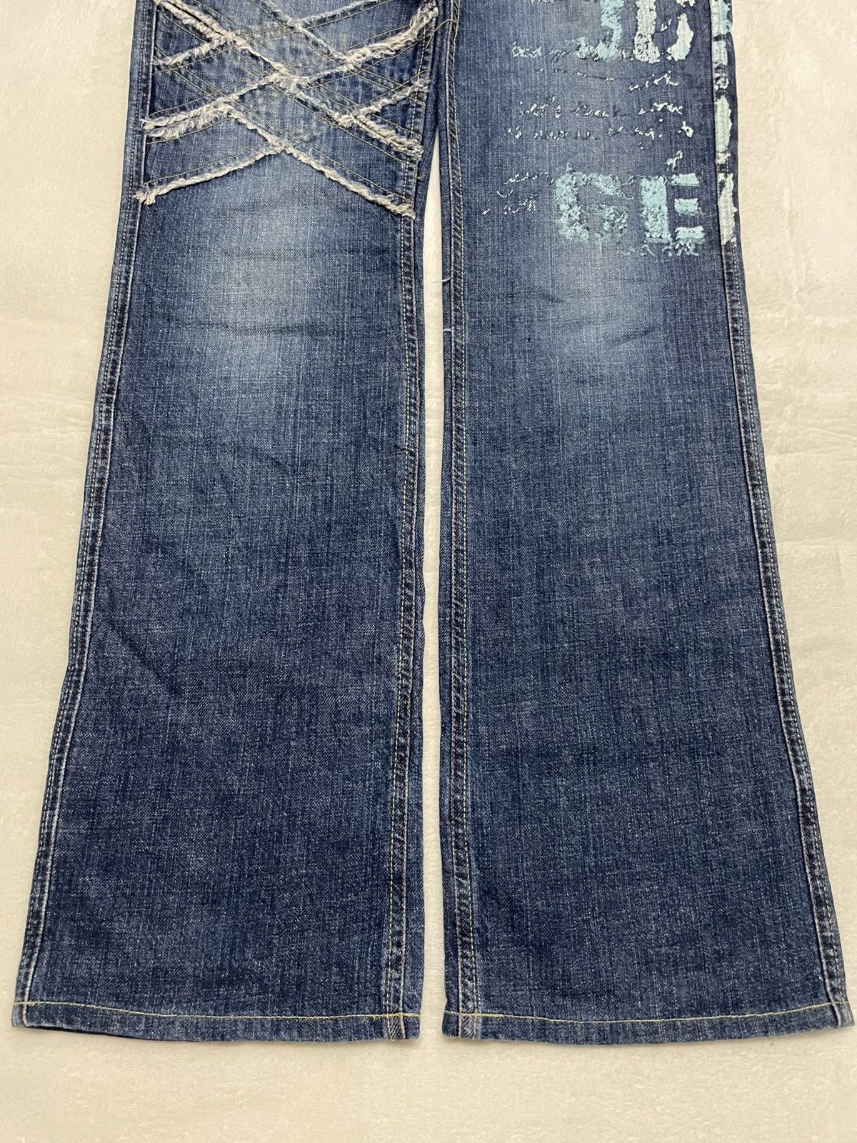 Japanese Brand Vintage Nicole Club Boot Cut Denim Jeans Size US 31 - 3 Thumbnail