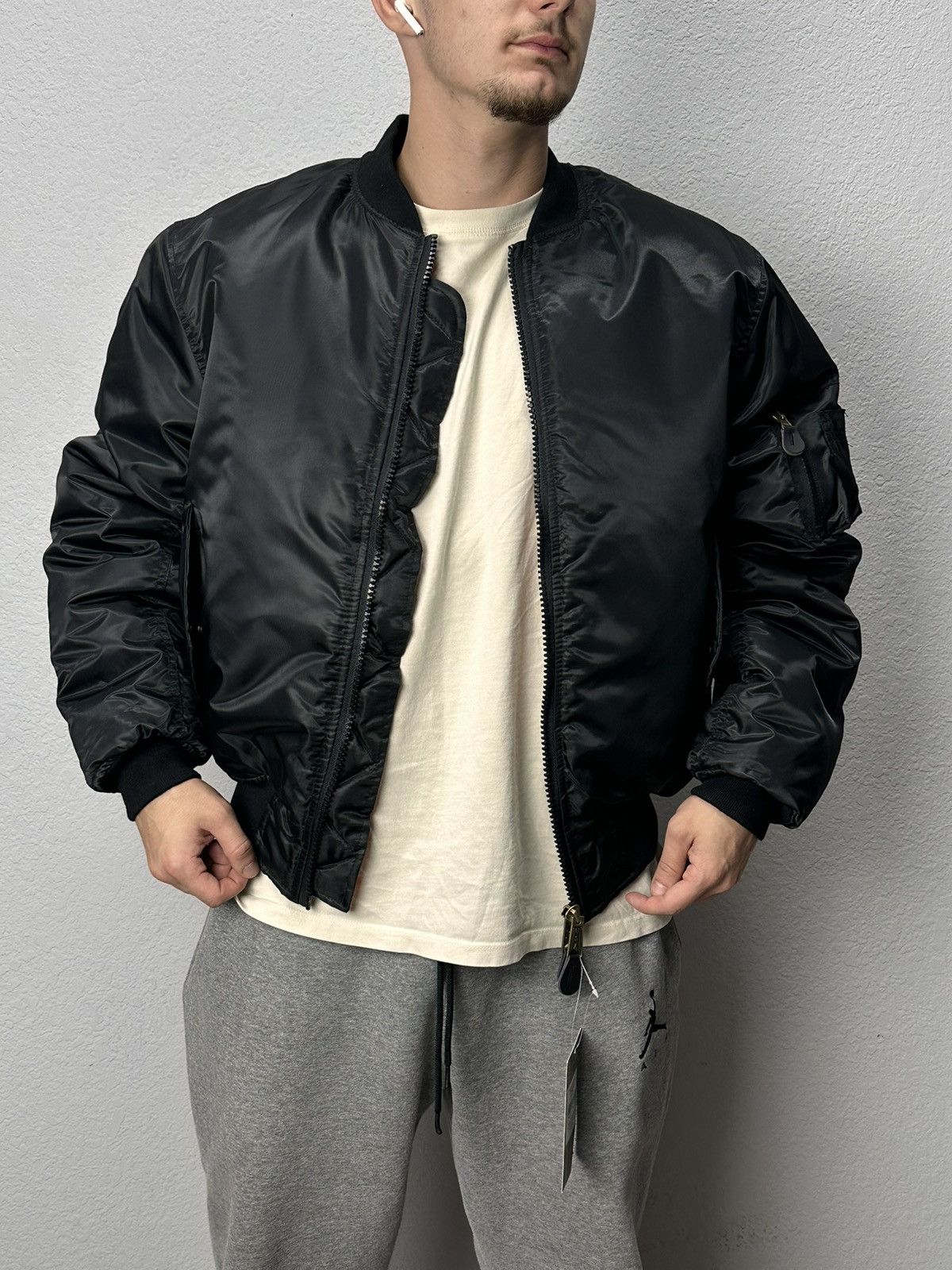 14th Addiction Japan Jacket Mil-tec Black MA-1 bomber Japan Goa Opium Y2K Size US M / EU 48-50 / 2 - 1 Thumbnail