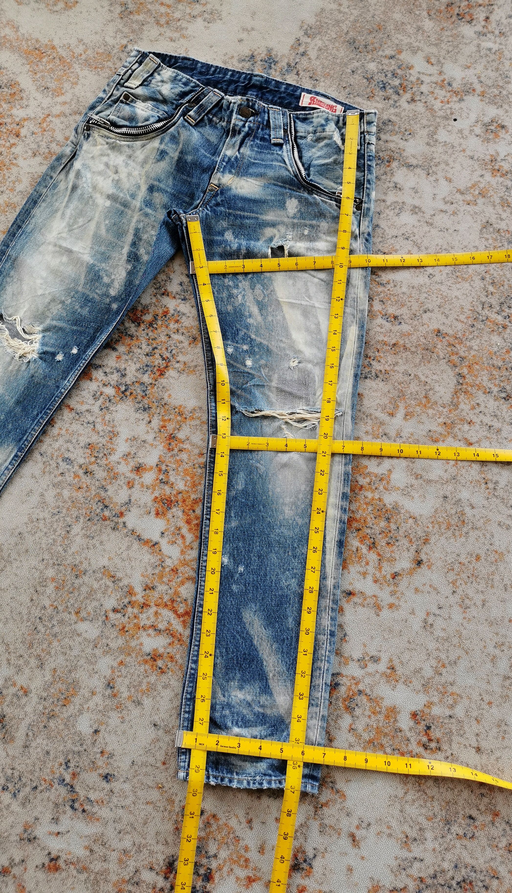 Alternative Apparel Japanese Brand R.N.A Inc Bleach Distressed Jeans Size US 30 / EU 46 - 6 Thumbnail