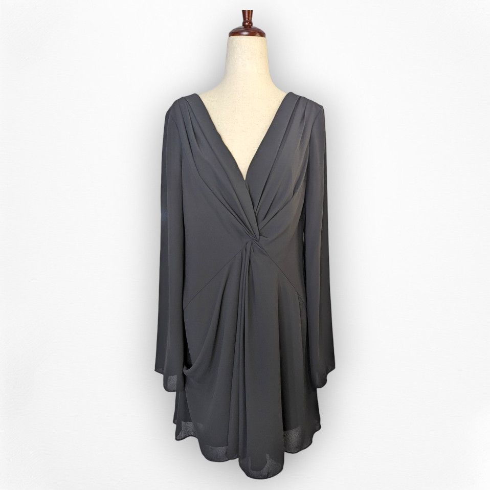 Cinq a Sept Cecil black long sleeve baby doll mini dress size 2 Size XS / US 0-2 / IT 36-38 - 4 Thumbnail