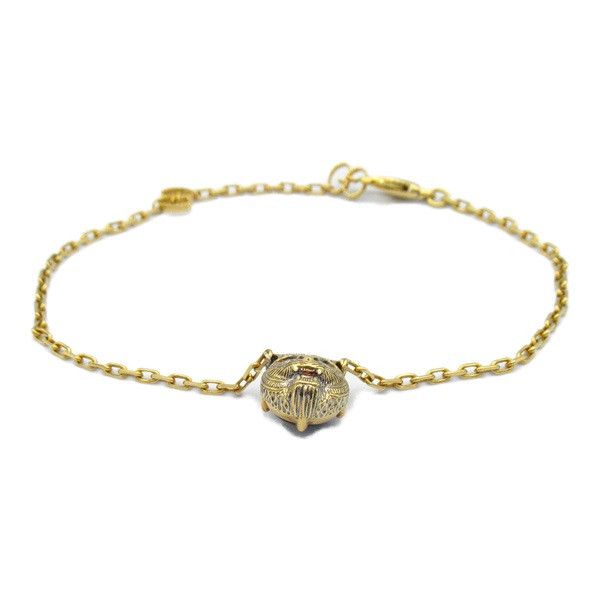 image of Gucci 18K Onyx Chain Bracelet Bracelet Metal In in Gold, Women's