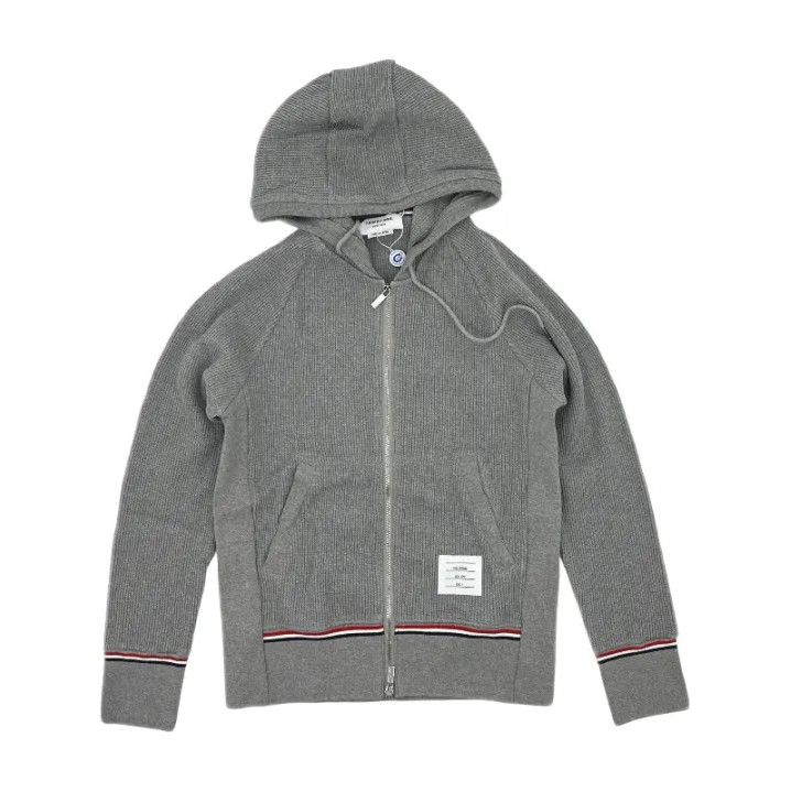 Thom Browne Thom Browne Gray Hooded Zip Jacket Size US M / EU 48-50 / 2 - 1 Thumbnail