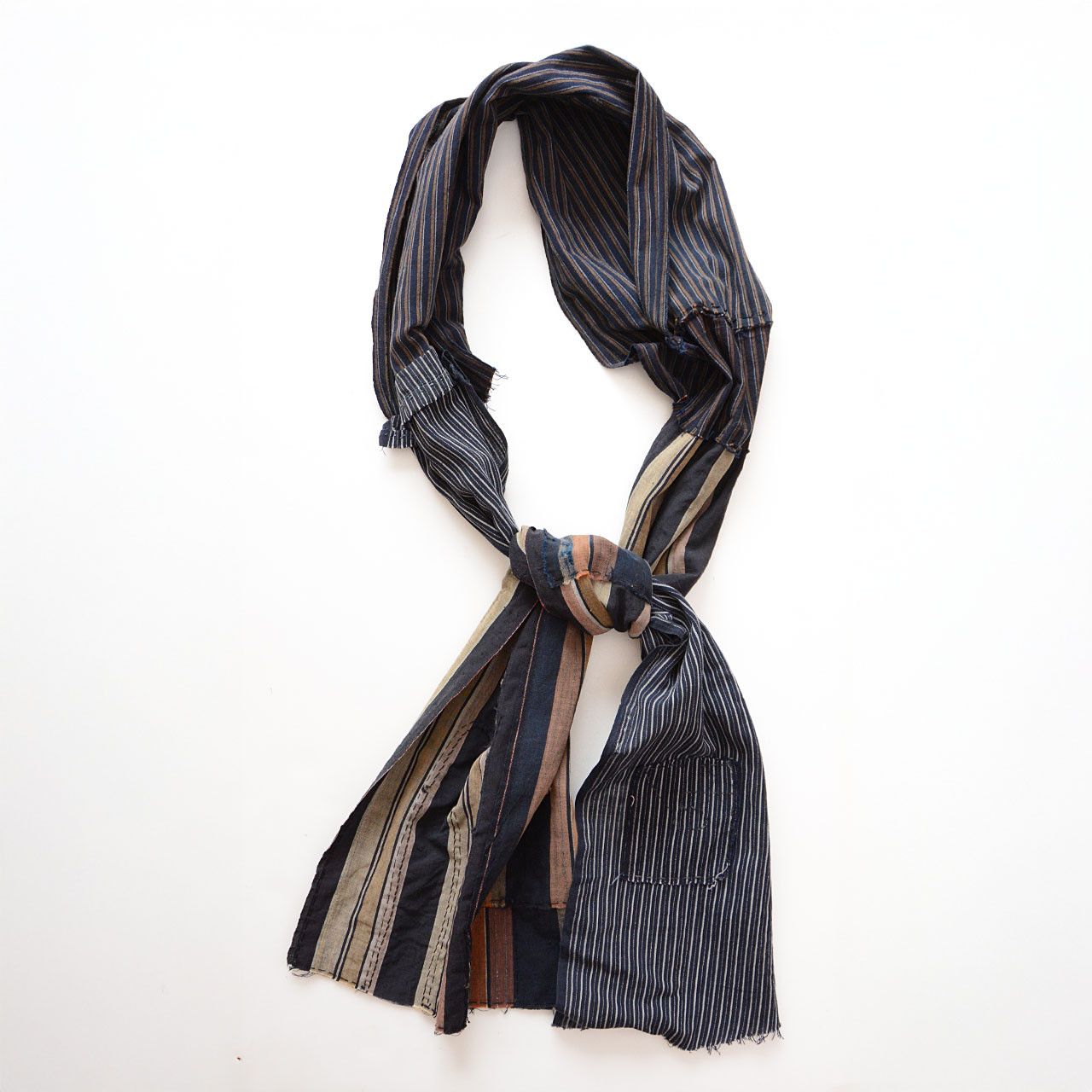 Boro Fabric Patchwork Stole Japanese Vintage Cotton