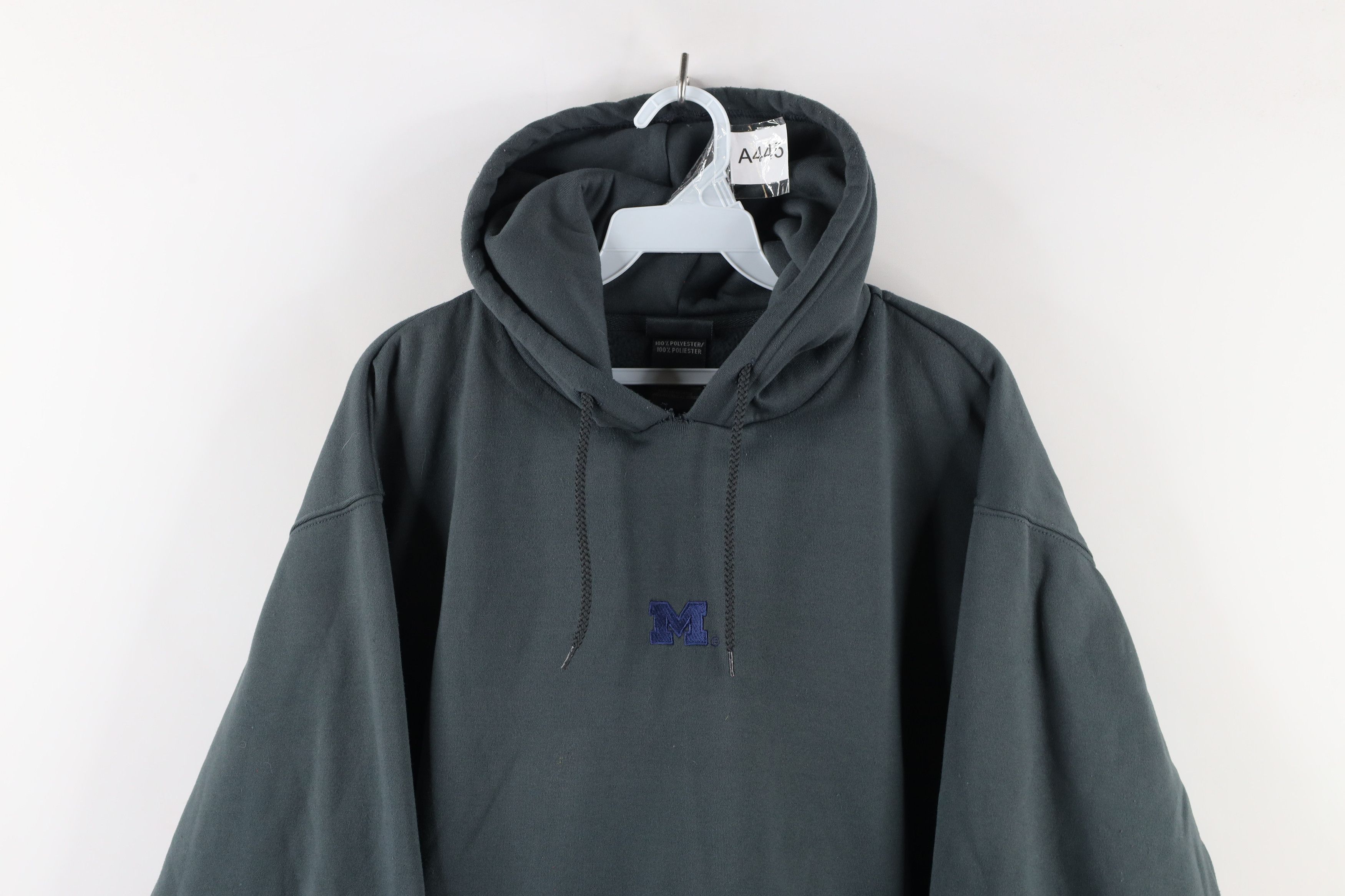 Vintage Vintage 90s University of Michigan Hoodie Sweatshirt Gray Size US M / EU 48-50 / 2 - 2 Thumbnail