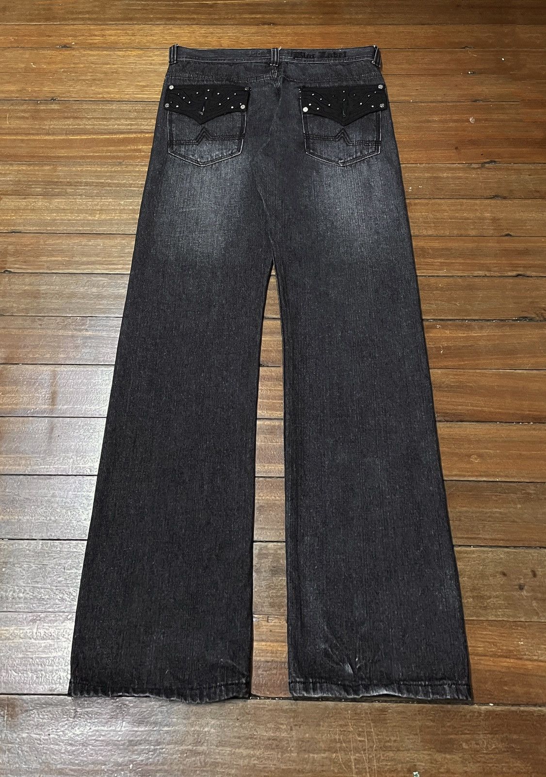 Designer × Vintage Rare Design Vintage Brand Blar Label Jeans 2000s Size US 36 / EU 52 - 2 Thumbnail