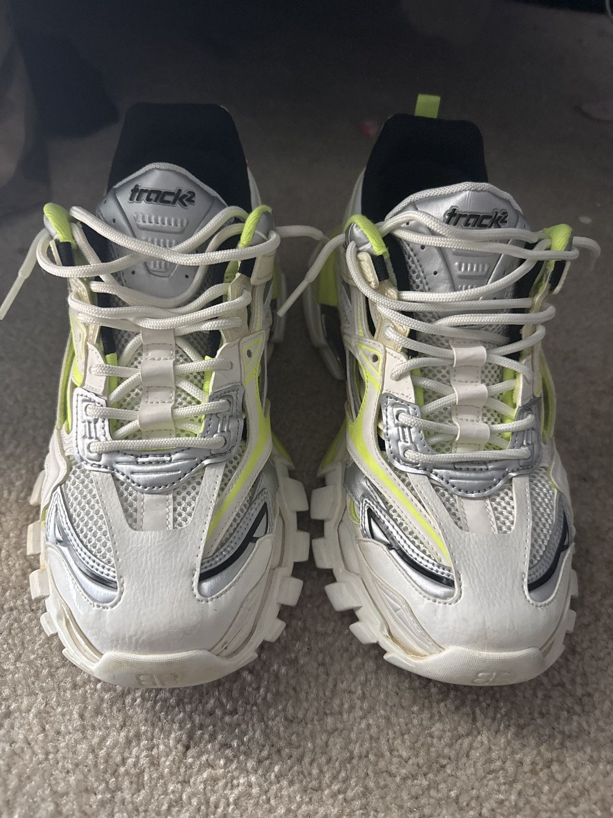 Balenciaga Balenciaga Track.2 (white and lime) Size US 10 / EU 43 - 3 Thumbnail