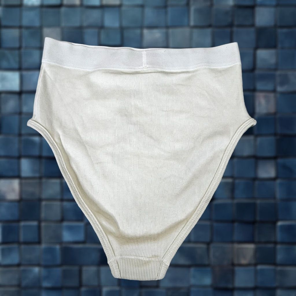 SKIMS Skims Women's High-Waisted Panties Bottom M Beige Cotton ELASTANE Blended Fabric Underwear Vila Underwear NEW Size 32" / US 10 / IT 46 - 1 Thumbnail