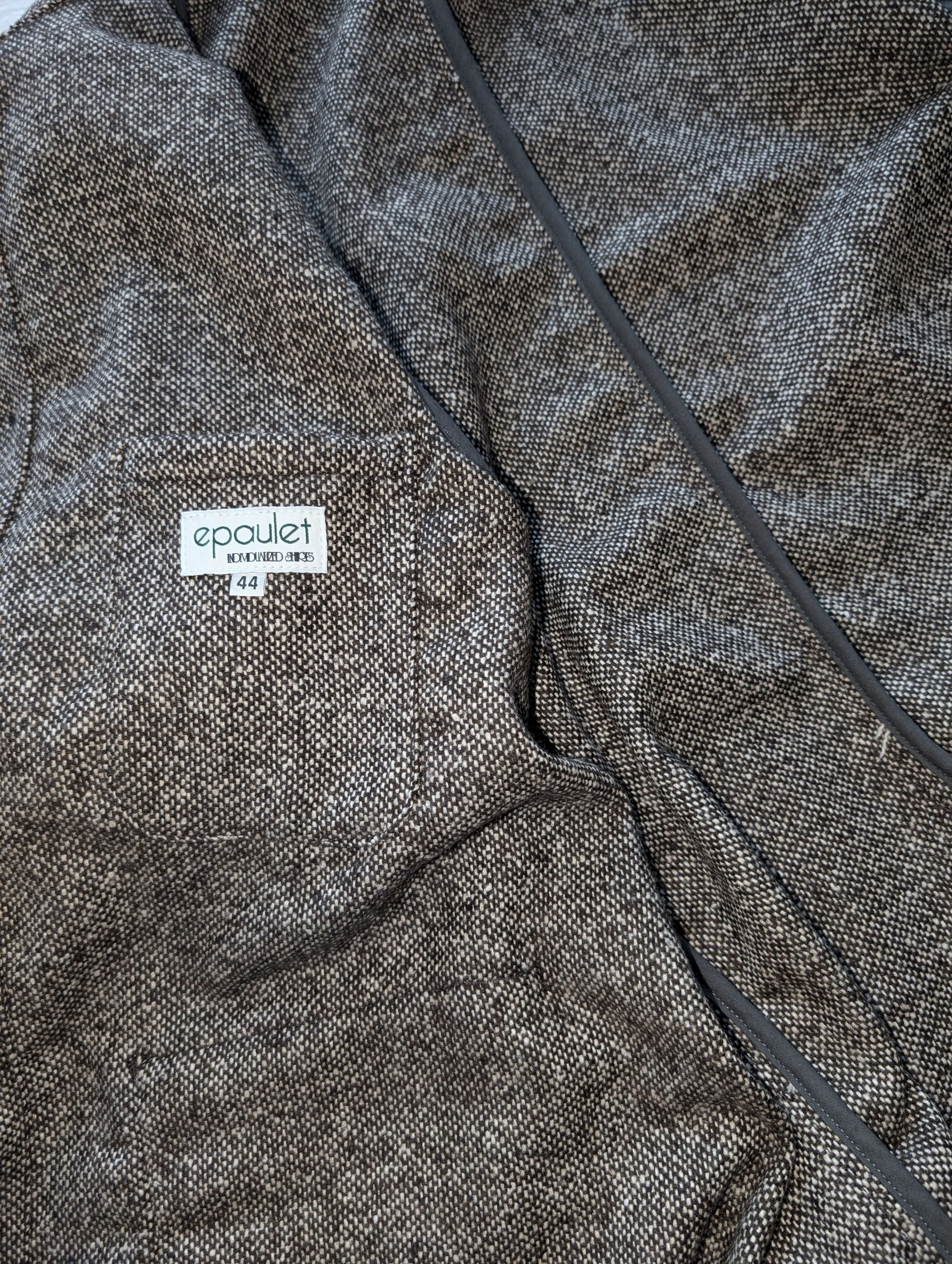 Epaulet Doyle Jacket Donegal Tweed Sienna Sz 44 Size US L / EU 52-54 / 3 - 3 Thumbnail