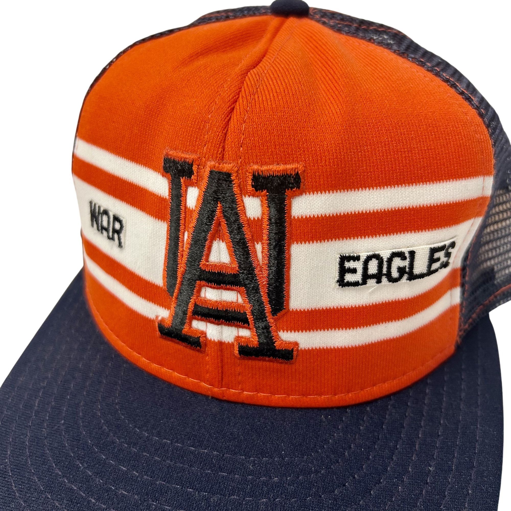 Other NOS 70 80's AJD Super Stripe Mesh TRUCKER AU WAR EAGLES Hat Size ONE SIZE - 5 Thumbnail