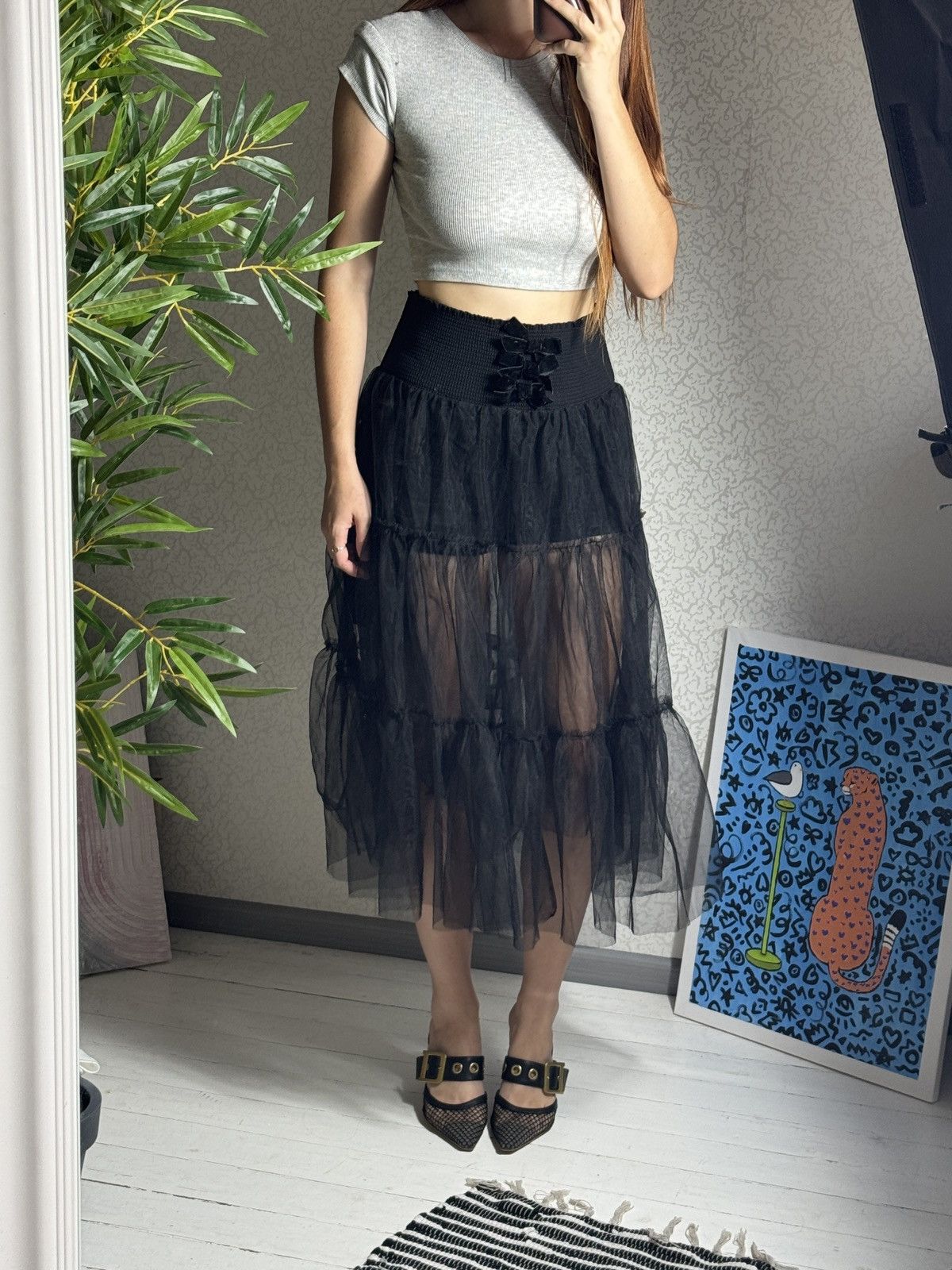Other AVANT GARDE FULL MESH MIDI SKIRT Size 32" / US 10 / IT 46 - 2 Thumbnail