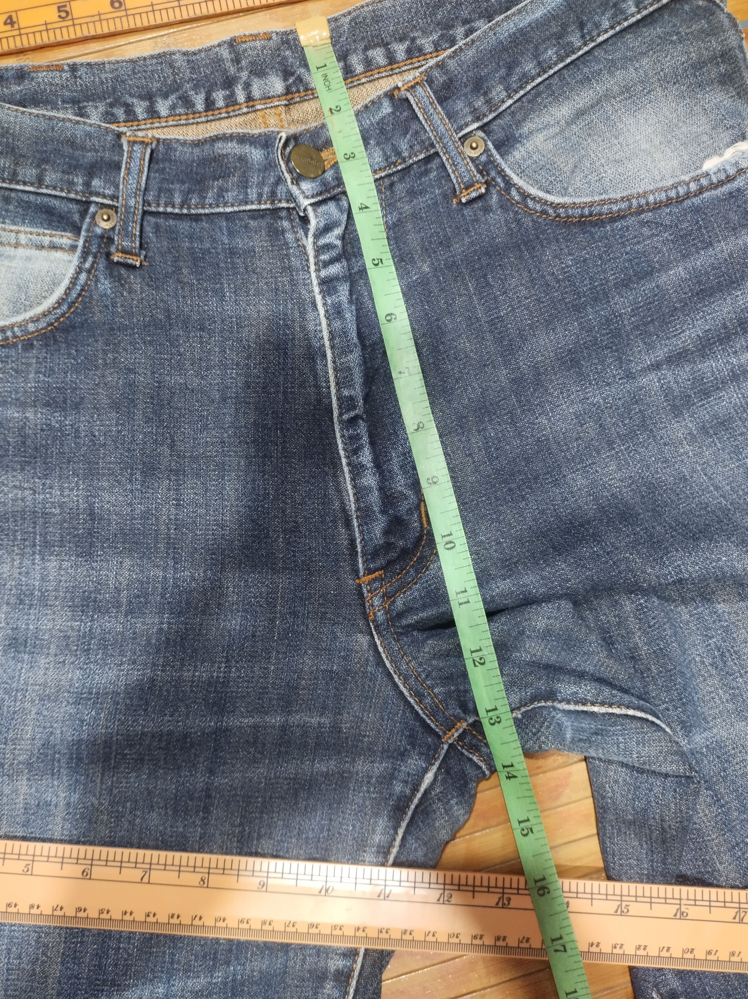 Vintage × Wrangler Wrangler Vintage/ Distressed Denim Sz 34" Size US 34 / EU 50 - 6 Thumbnail