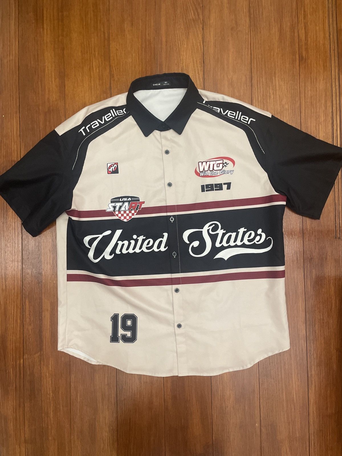 Shein USA Racing Button Up Size US L / EU 52-54 / 3 - 1 Thumbnail