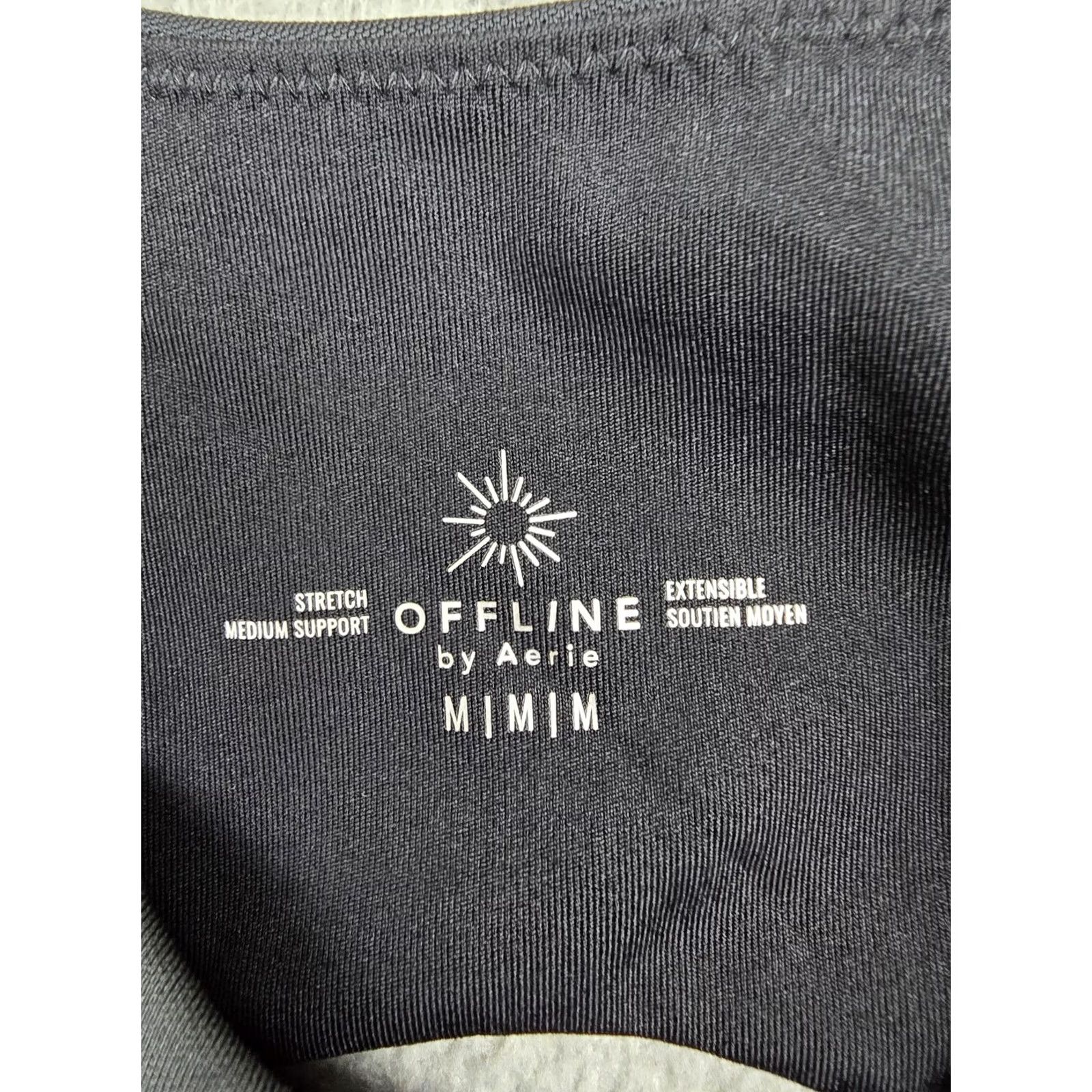 Vintage OFFLINE by Aerie Sports Bra Womens M Black Gray Camo Medium Support Yoga Size ONE SIZE - 7 Thumbnail