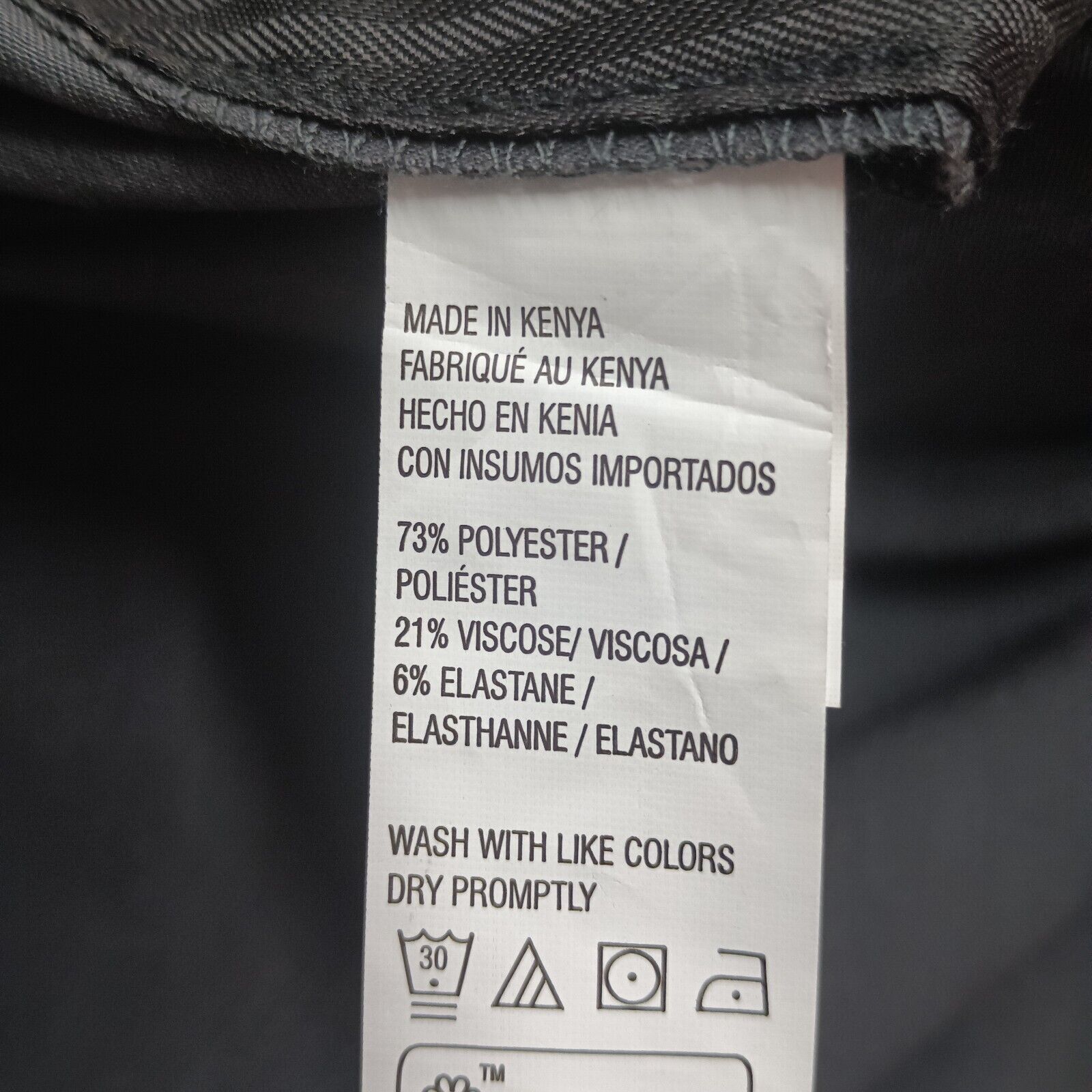Van Heusen VAN HEUSEN Flex Pants Men's 36x29 Stretch Straight Fit Black Size US 36 / EU 52 - 6 Thumbnail