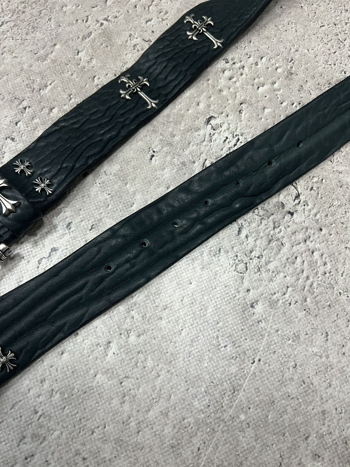 Vintage VINTAGE AVANT-GARDE GOTHIC LEATHER BELT Size 32 - 3 Thumbnail