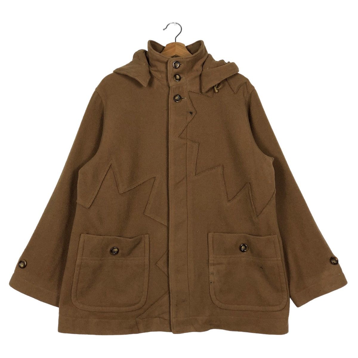 Issey Miyake 🔥Vintage Wool Chore Jacket Hoodie Issey Miyake Hai Sporting Size US M / EU 48-50 / 2 - 1 Thumbnail