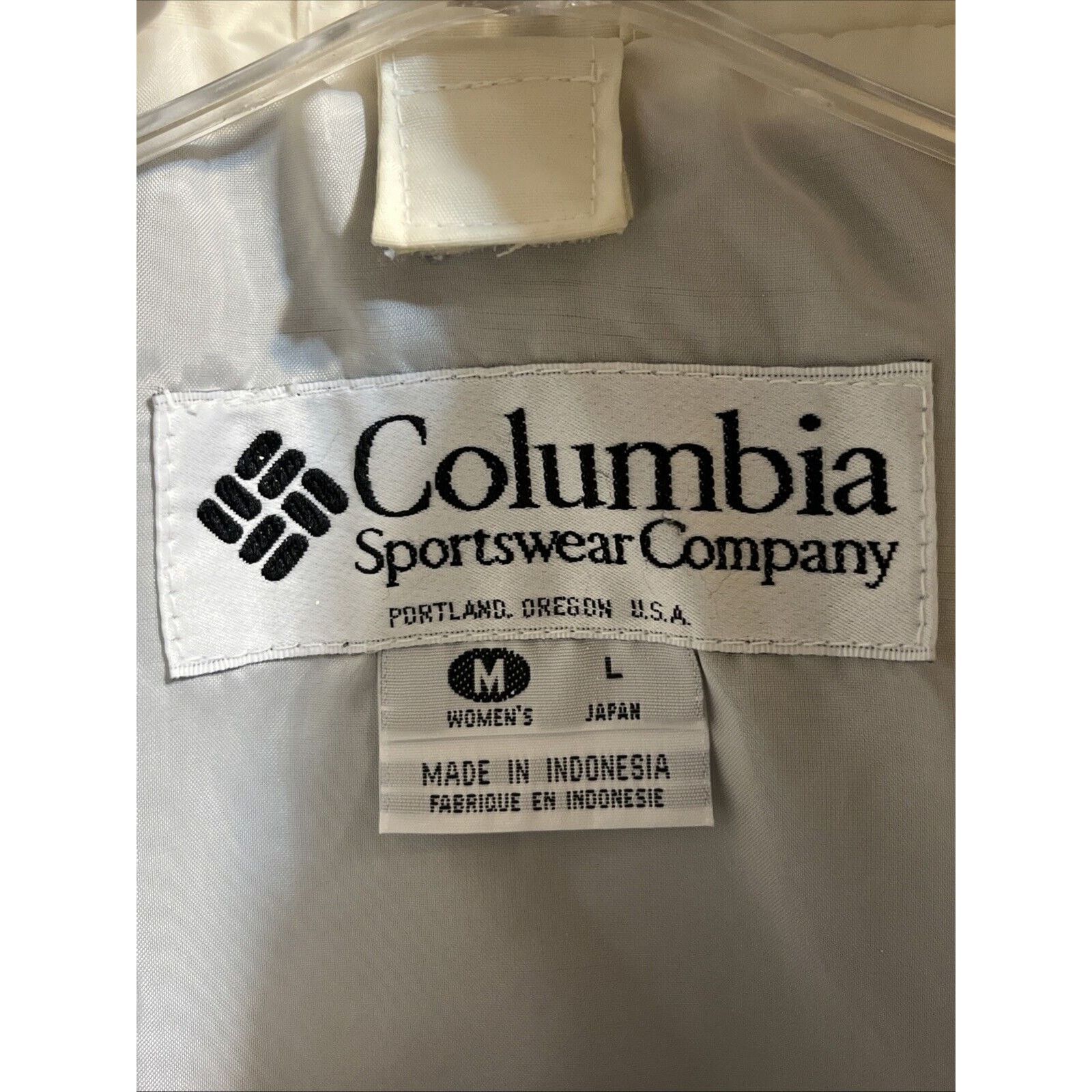 Columbia Columbia Vintage Jacket Womens M White Blue Zip Bugaboo Coat Size M / US 6-8 / IT 42-44 - 3 Thumbnail