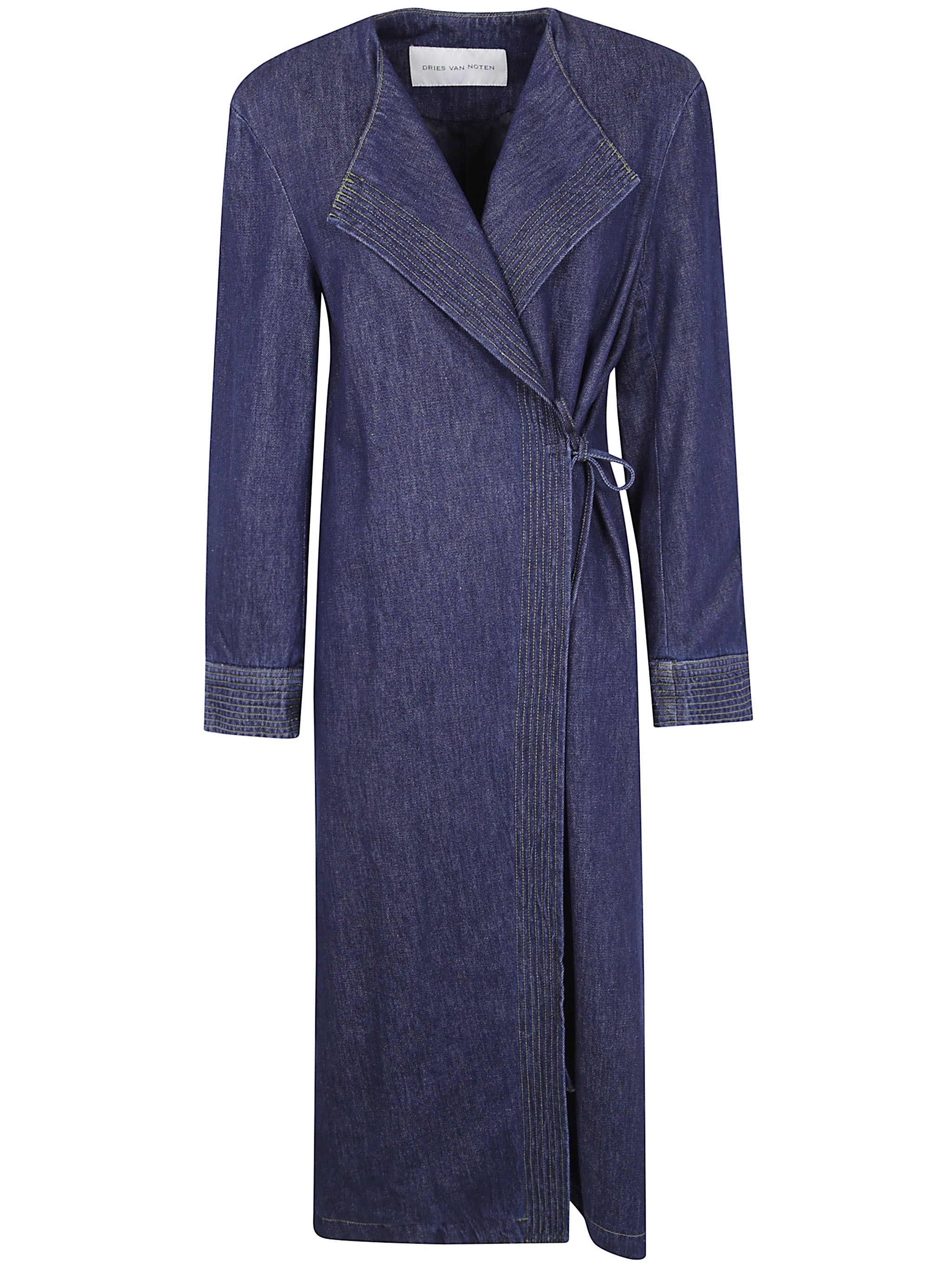 Dries Van Noten "RIVLA DENIM" COAT Size L / US 10 / IT 46 - 1 Thumbnail